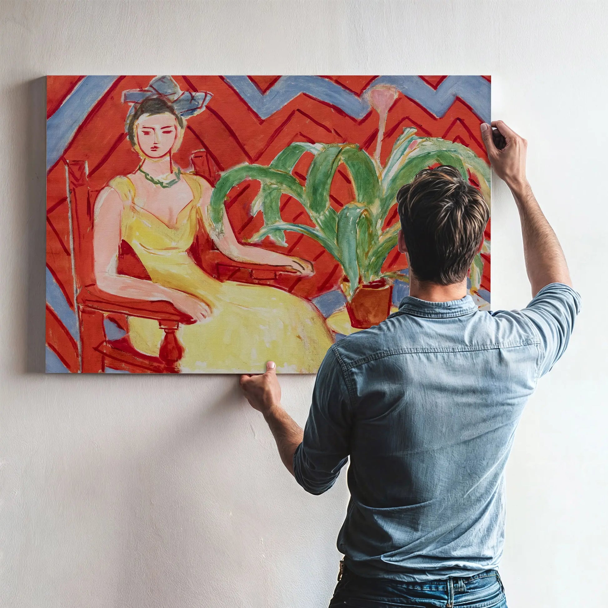 Woman In Yellow And Blue With Hyacinths by Henri Matisse