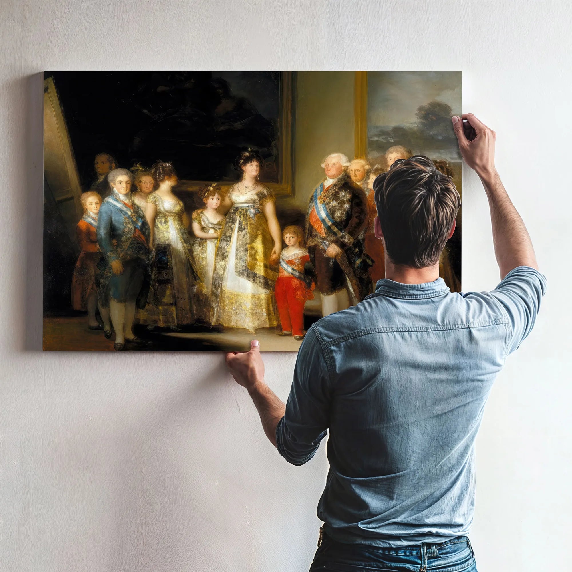 Charles Iv Of Spain And His Family 1800 1801 280X336Cm Prado Museum P00726 By Francisco De Goya Fine Art Print