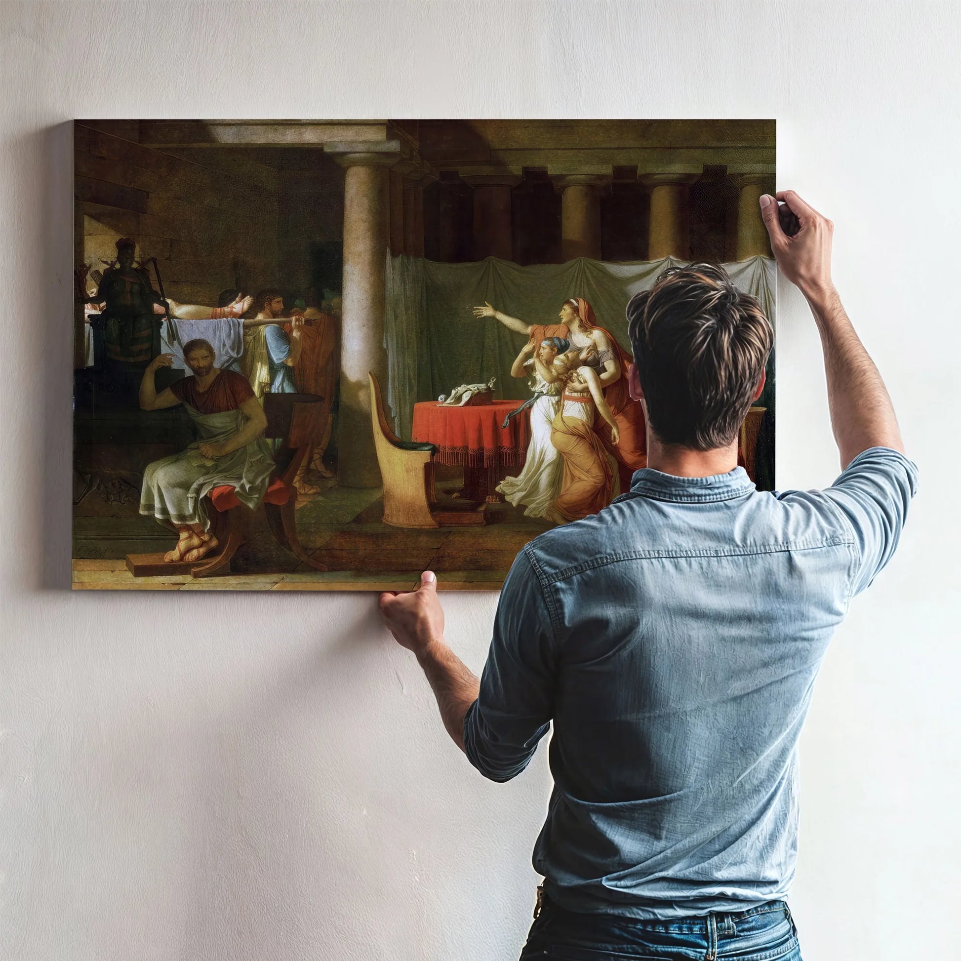 The Lictors Bring To Brutus The Bodies Of His Sons By Jacques Louis David Fine Art Print