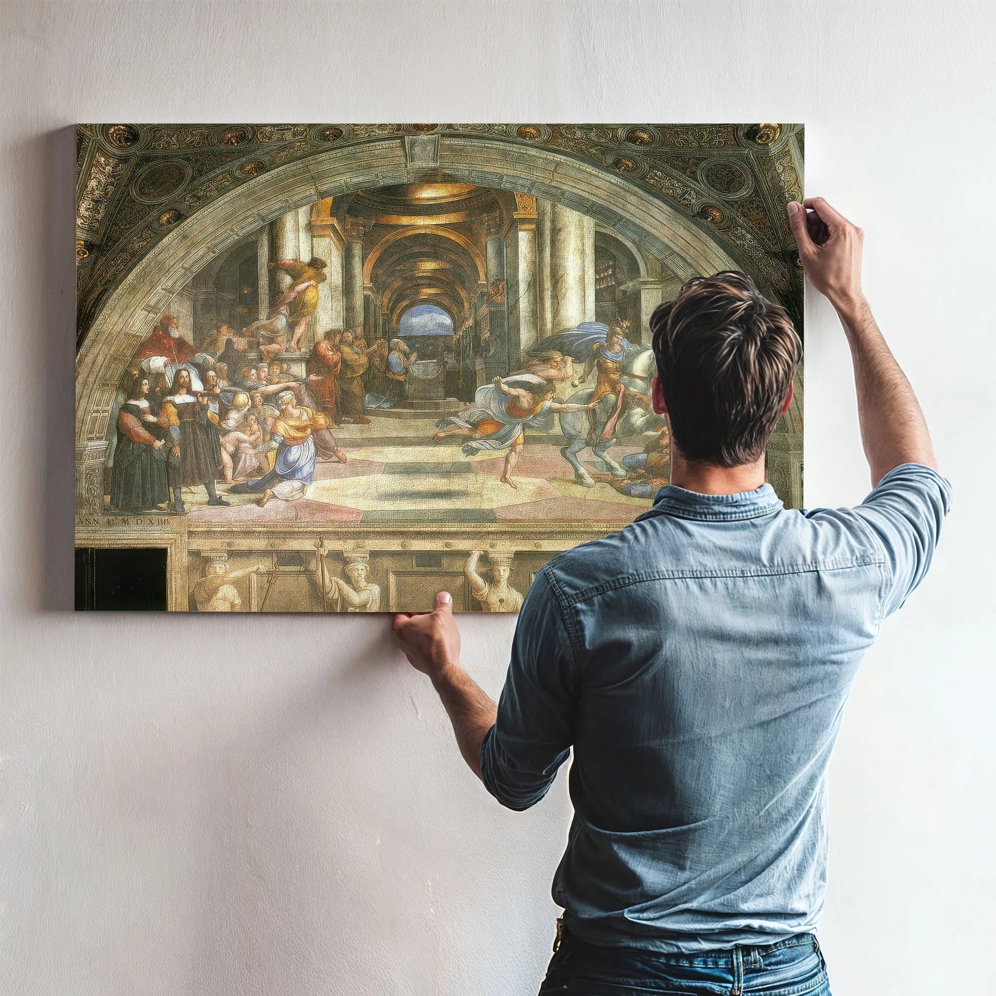 The Expulsion Of Heliodorus By Raphael Fine Art Print