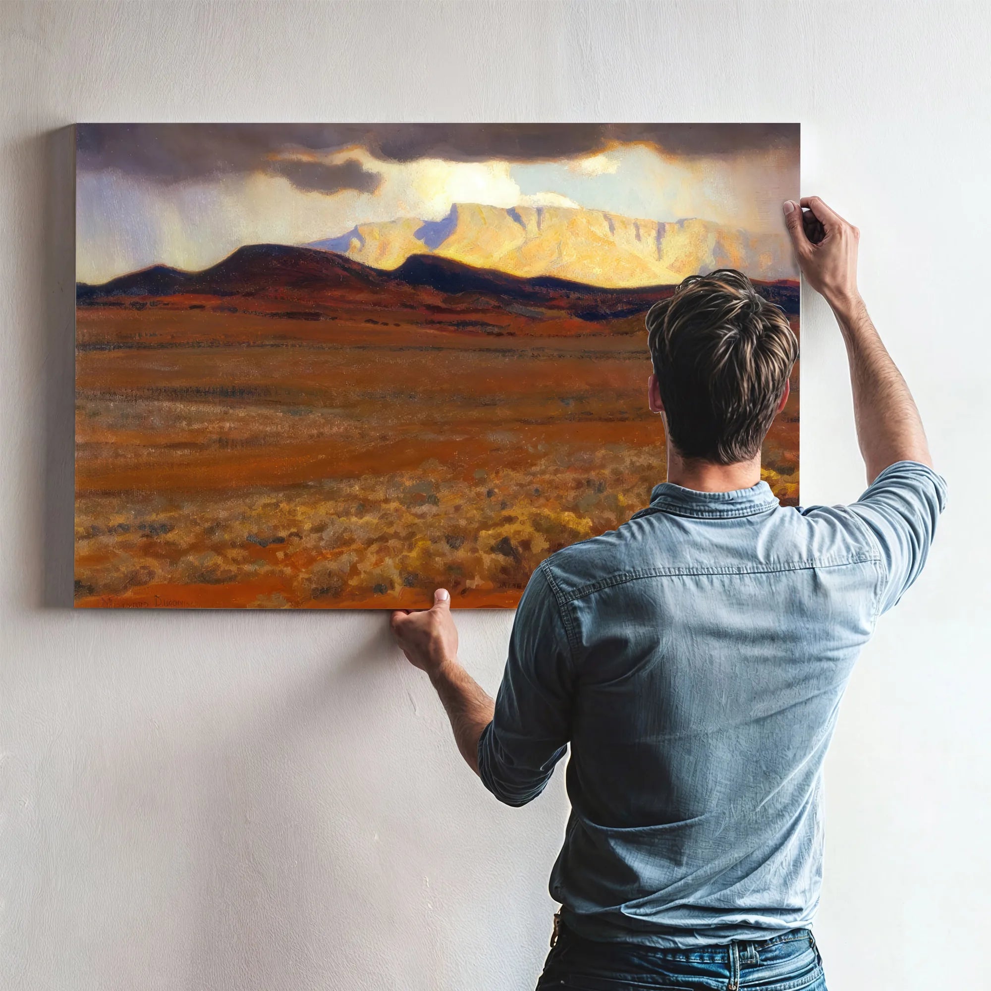 Storm On The Desert By Maynard Dixon Fine Art Print