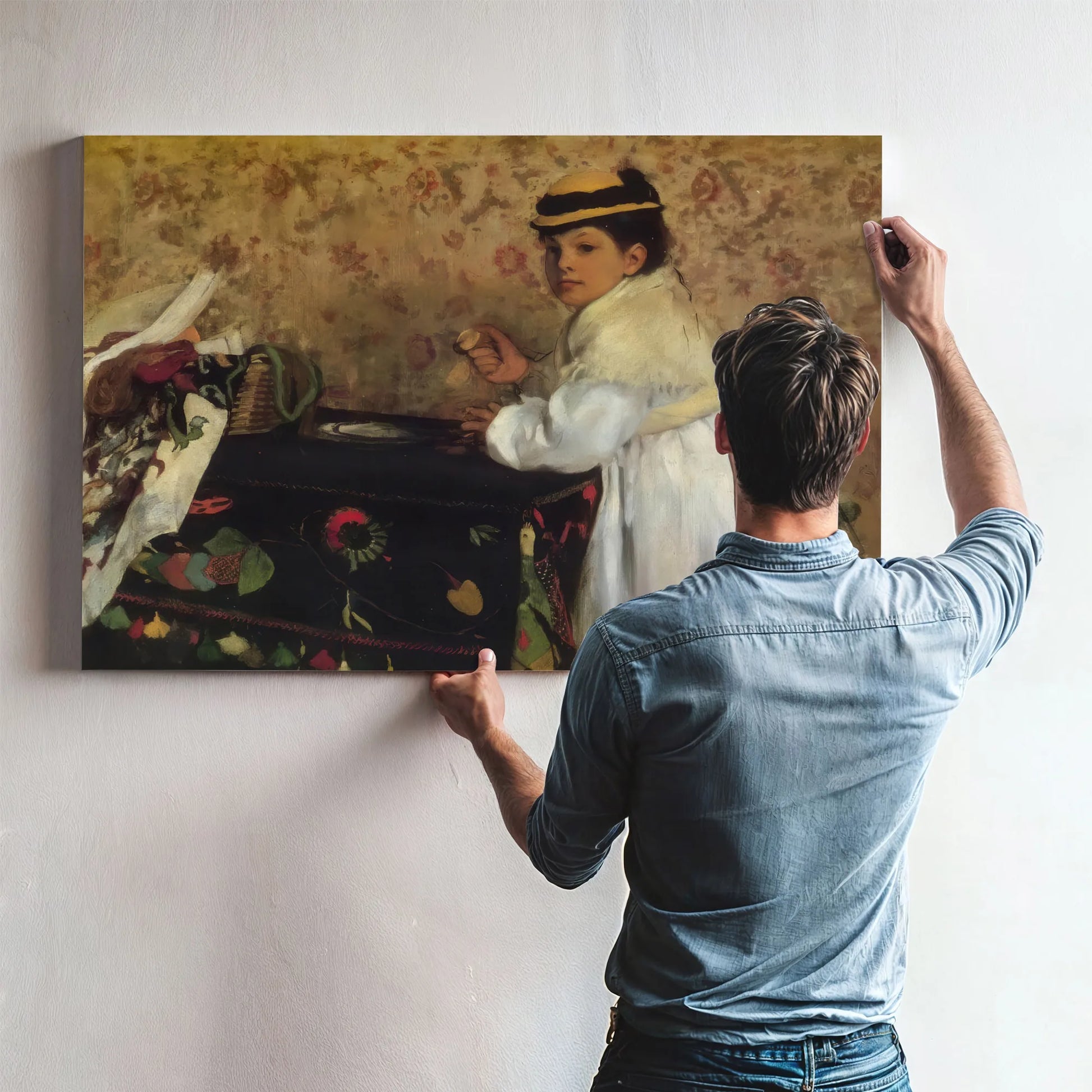 Hortense Valpincon As A Child By Edgar Degas Fine Art Print