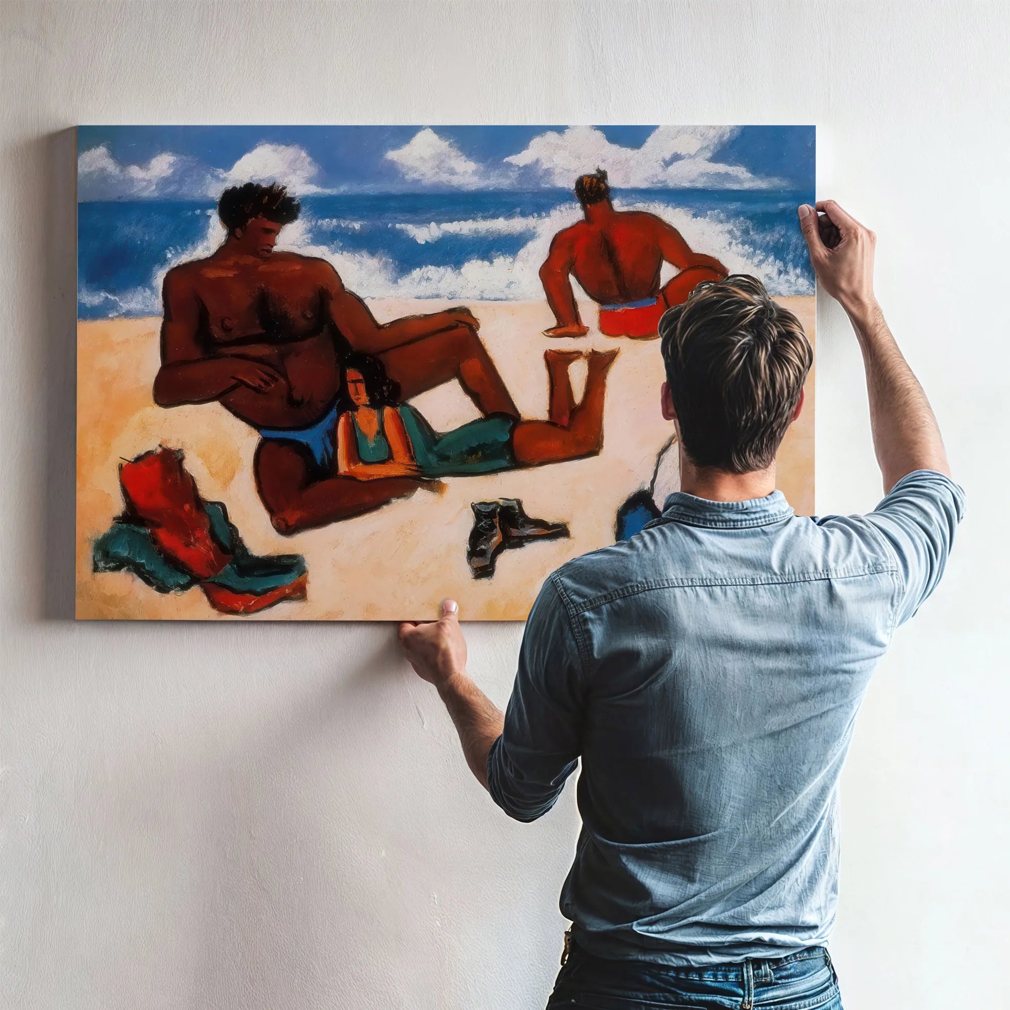 On The Beach By Marsden Hartley Fine Art Print
