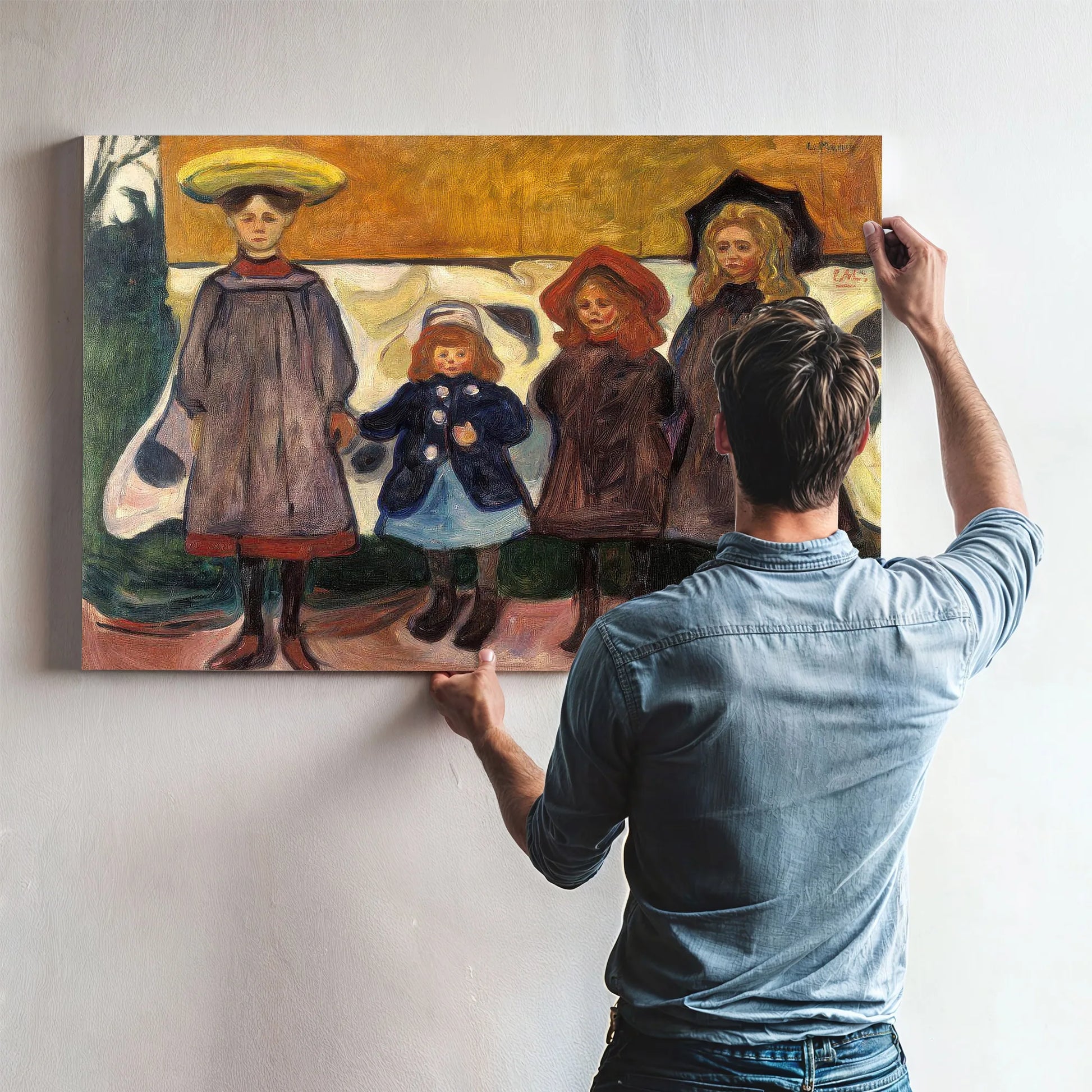 Four Girls In Asgardstrand 1903 87X111Cm Munch Museum M0488 3000X By Edvard Munch Fine Art Print