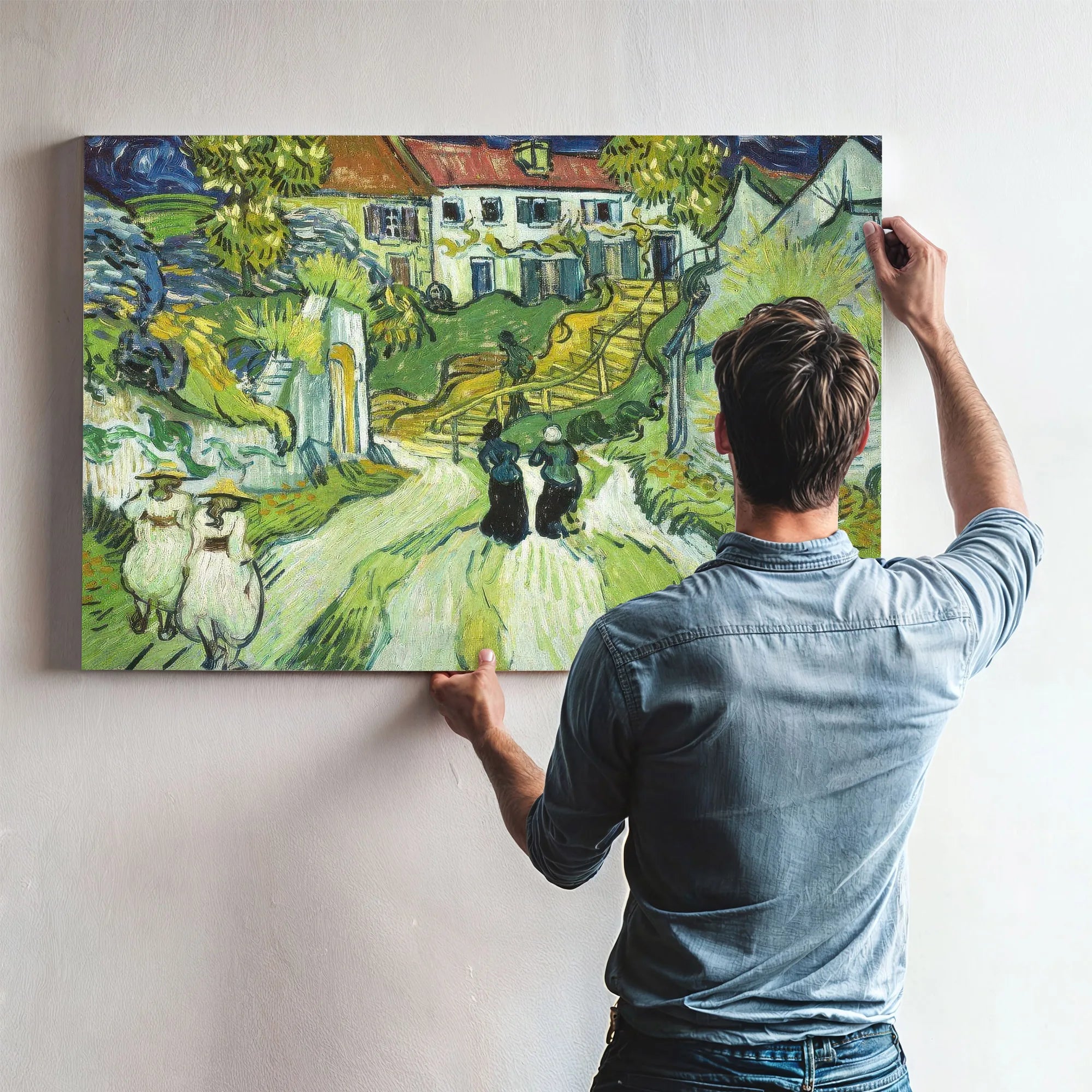 Stairway At Auvers By Vincent Van Gogh Fine Art Print