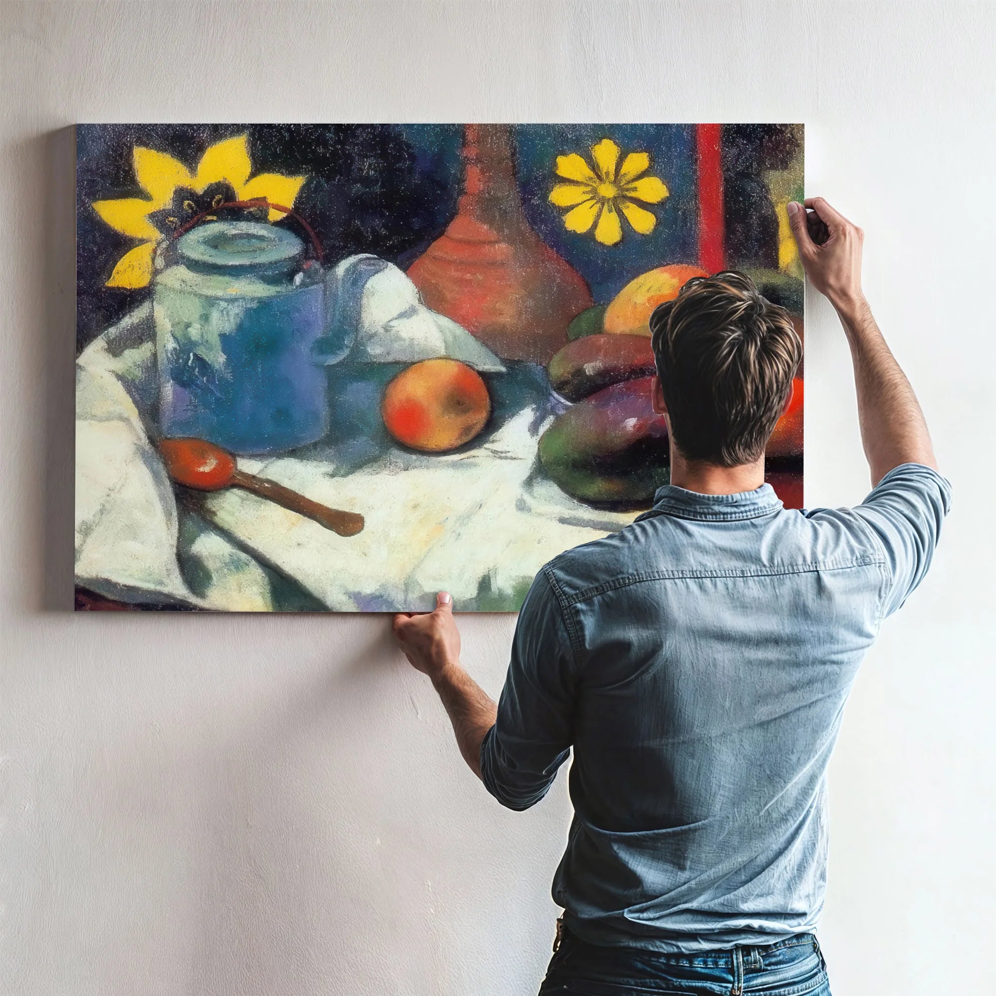 Teapot And Fruits By Paul Gauguin Fine Art Print
