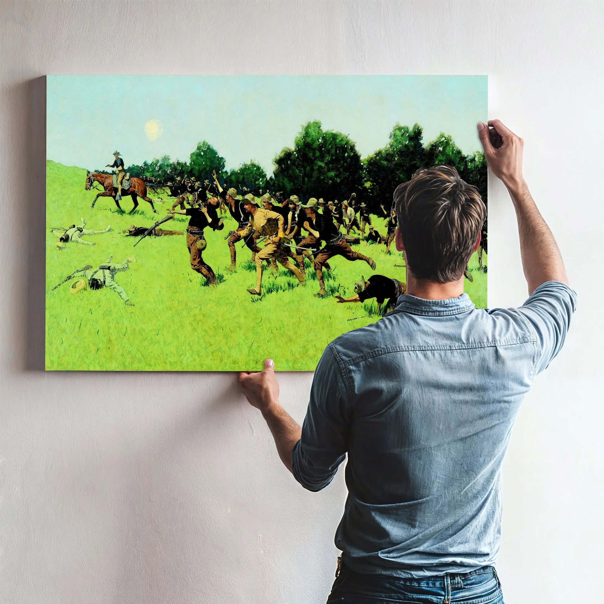 The Charge Of The Rough Riders by Frederic Remington