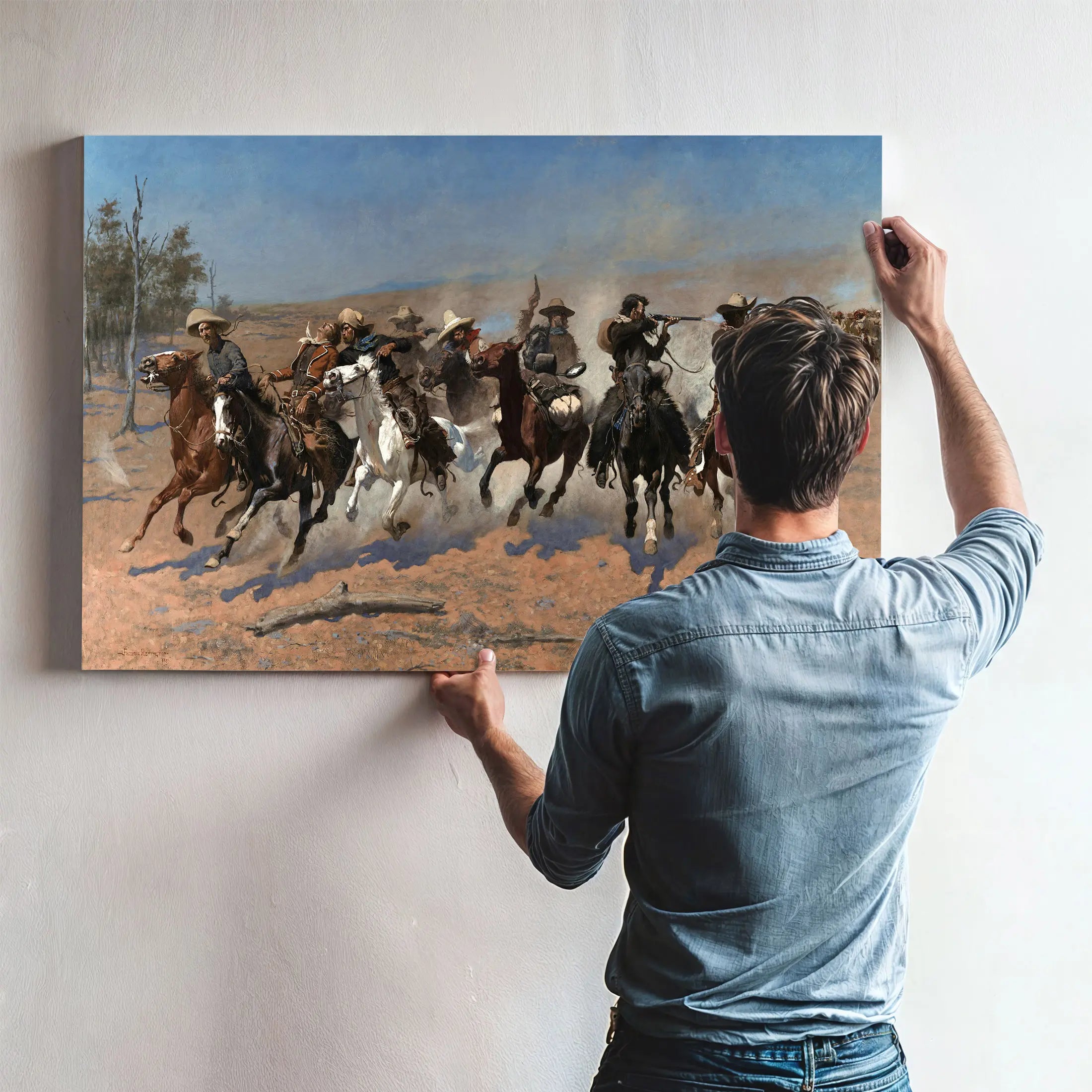 A Dash For The Timber by Frederic Remington