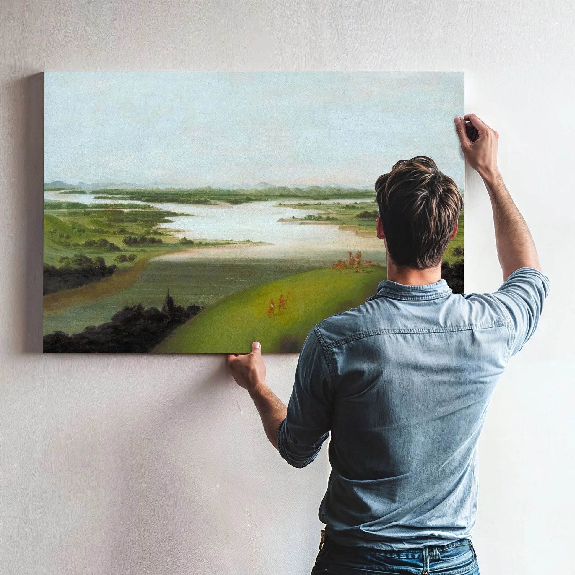 Mouth Of The Platte River, 900 Miles Above St. Louis By George Catlin Fine Art Print
