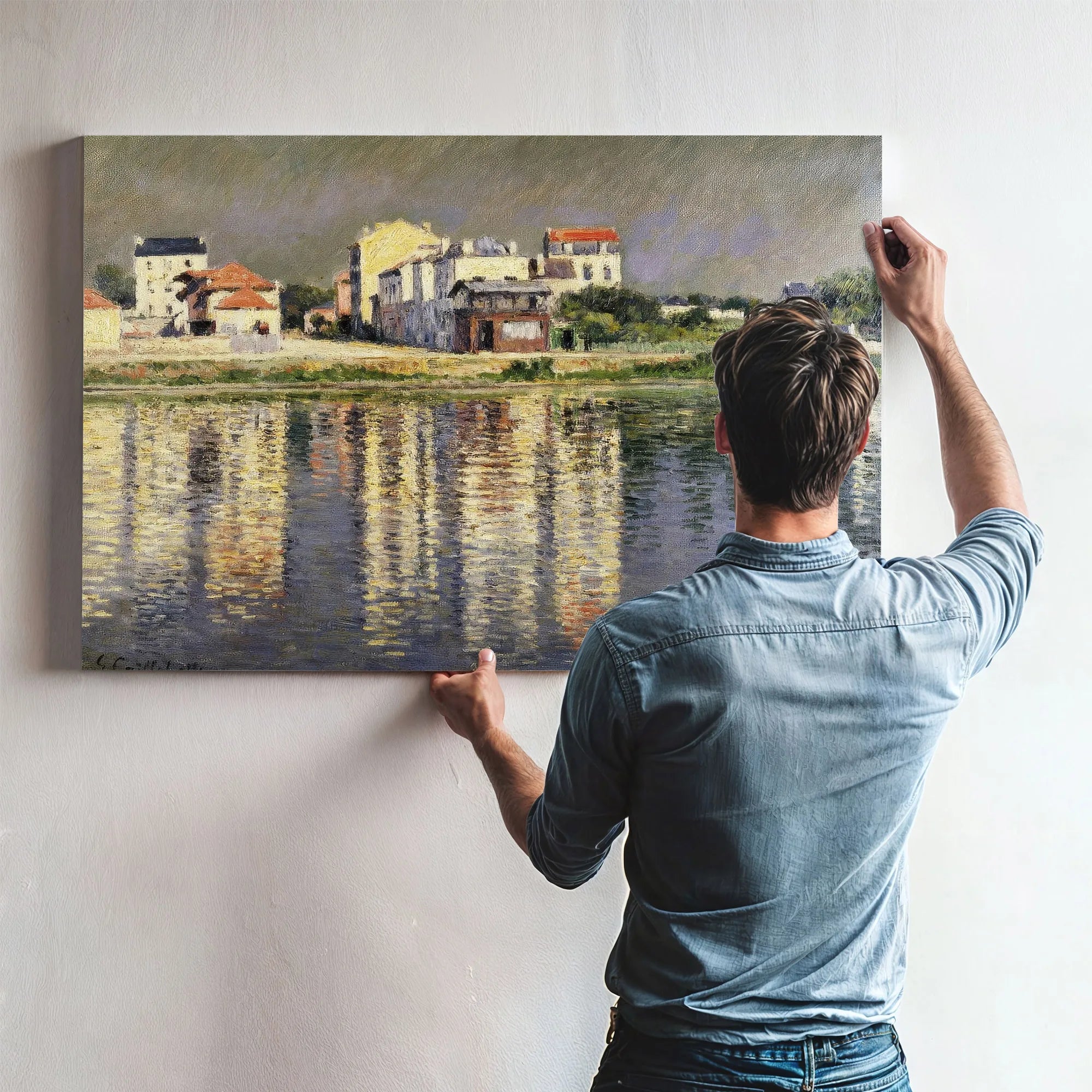 Bord De Seine A Argenteuil By Gustave Caillebotte Fine Art Print