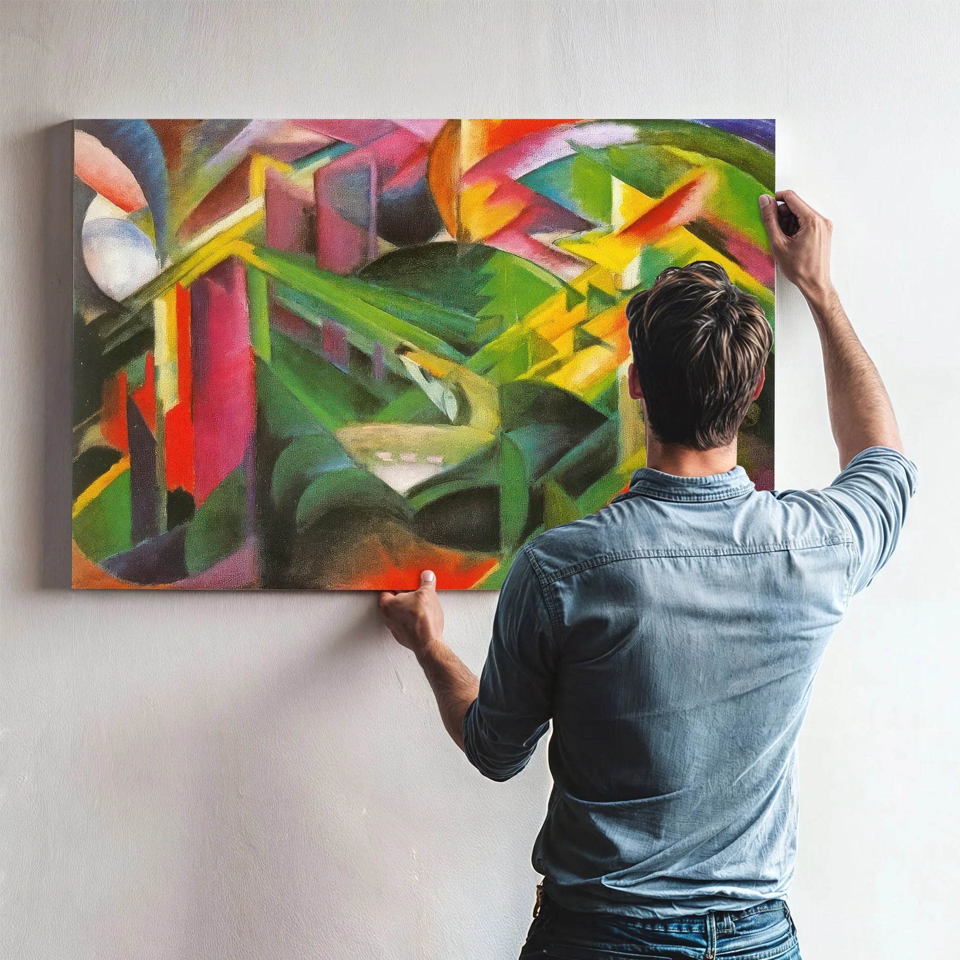 Deer In A Monastery Garden By Franz Marc Fine Art Print