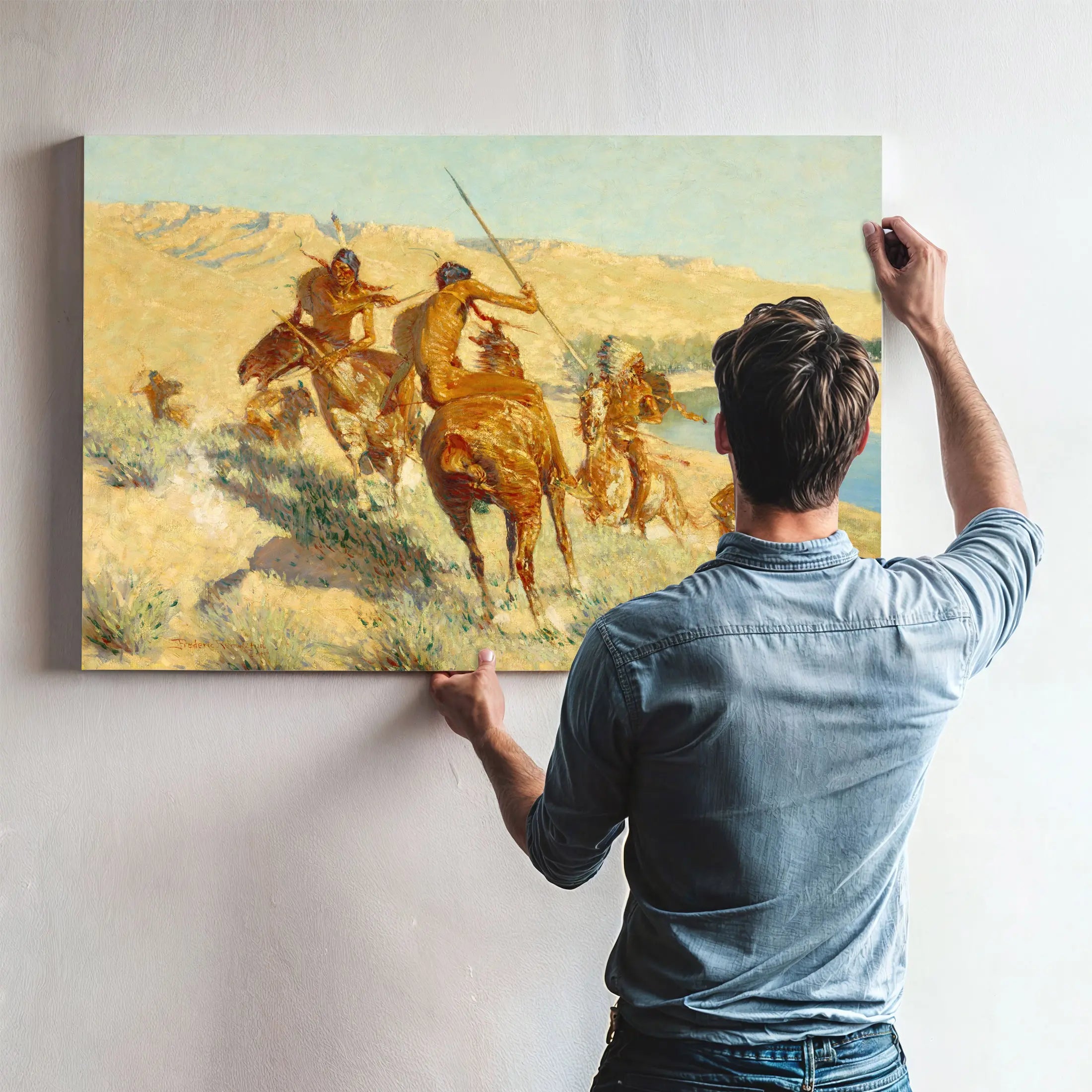 Episode Of The Buffalo Gun by Frederic Remington