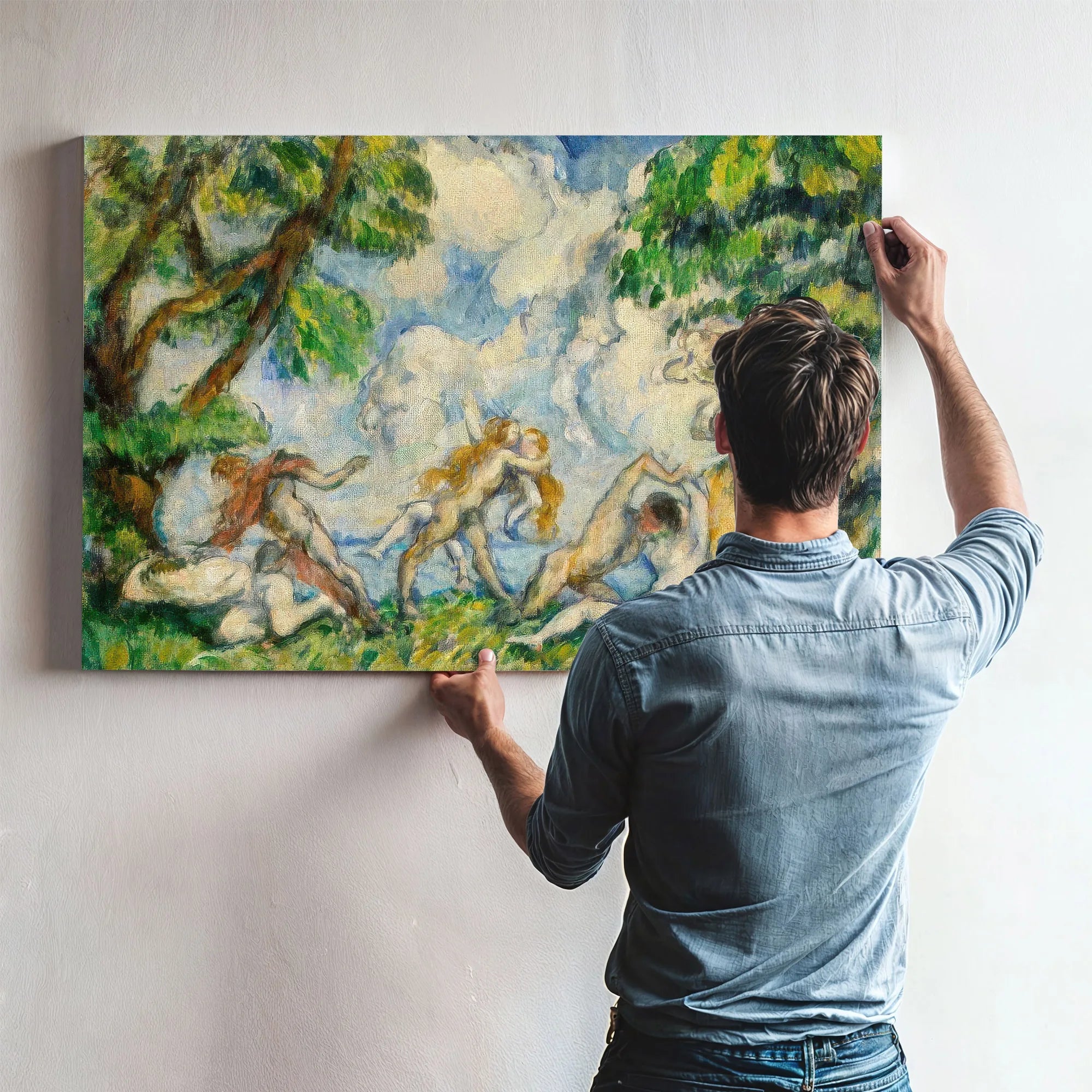 The Battle Of Love By Paul Cezanne Fine Art Print