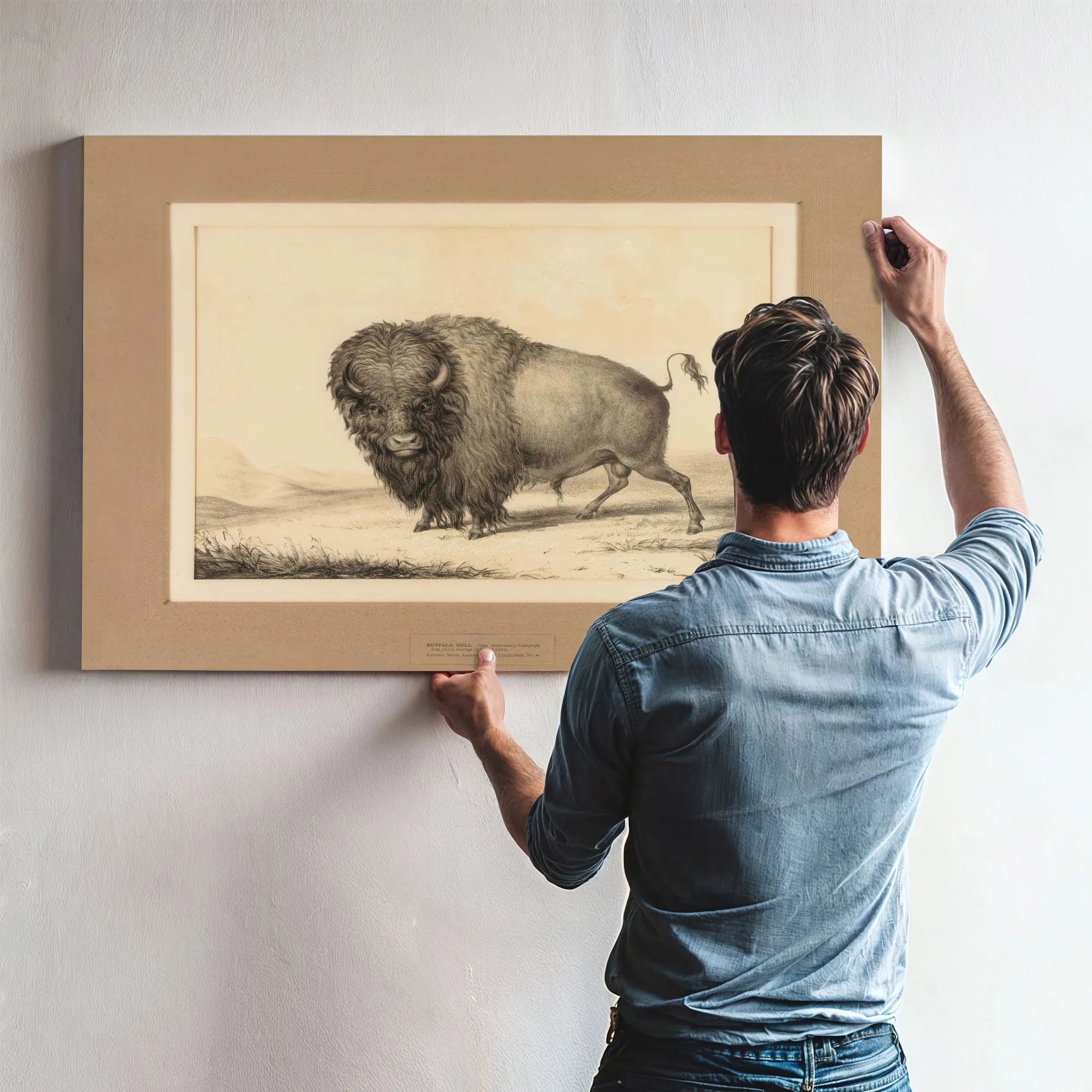 Buffalo Bull No. 2 By George Catlin Fine Art Print