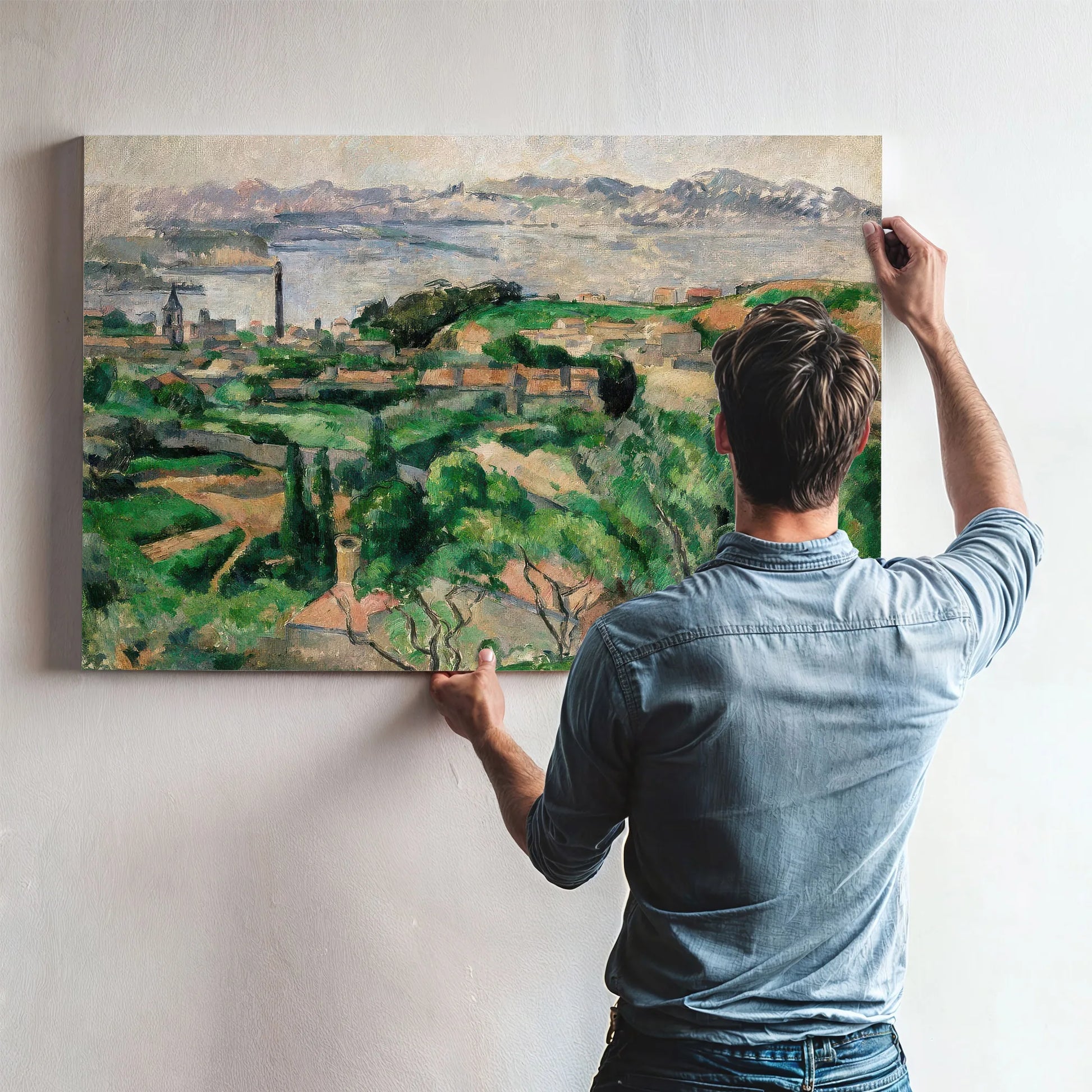 View Of The Gulf Of Marseilles And The Village Of Saint Henri By Paul Cezanne Fine Art Print