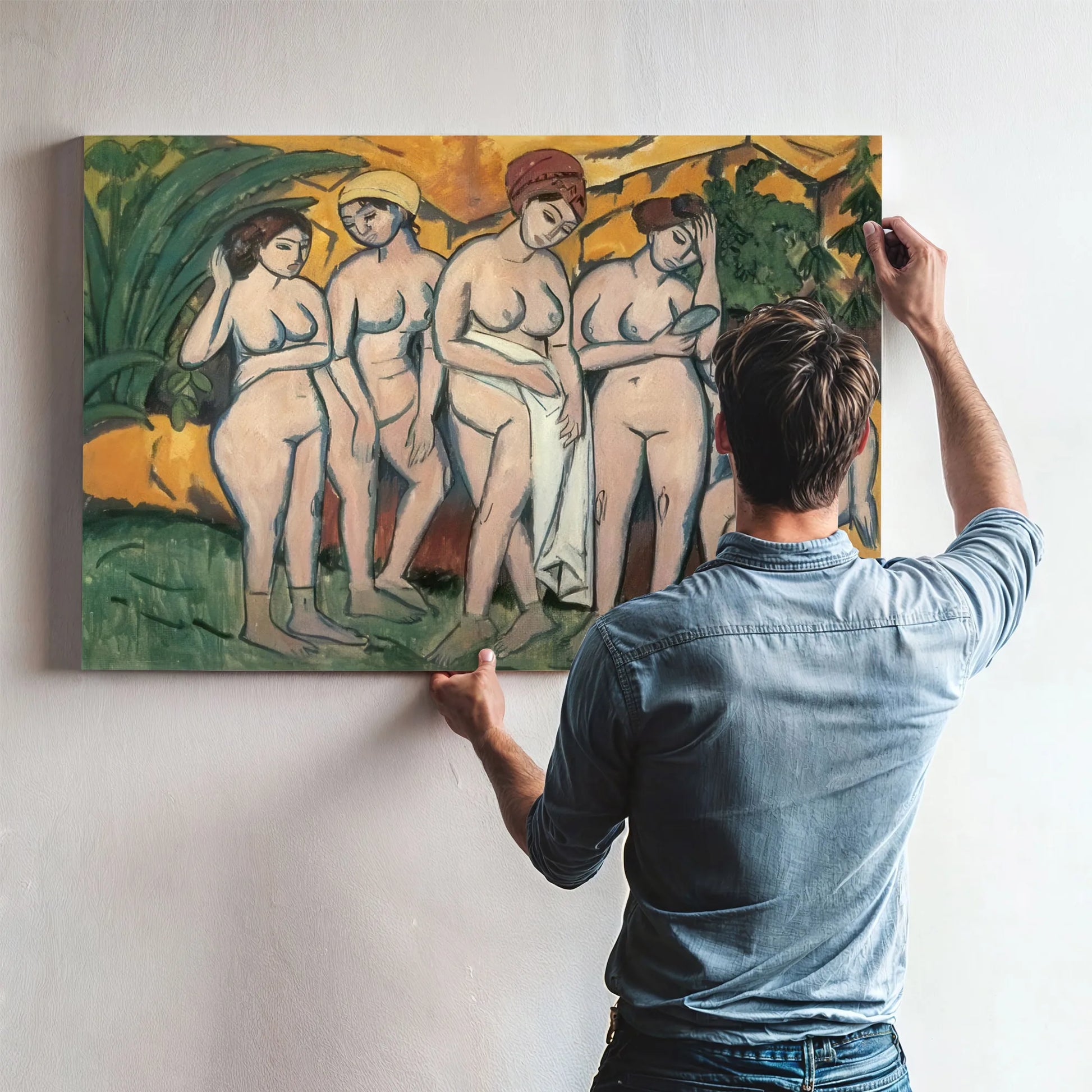 Women Bathing By Ernst Ludwig Kirchner Fine Art Print