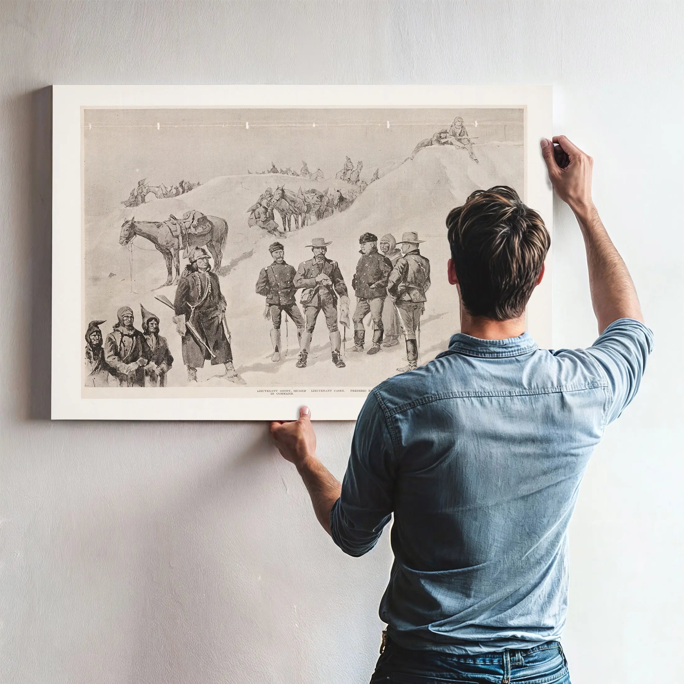 Lieutenant Caseys Last Scout Watching The Hostiles From The Bluffs Of The Stronghold by Frederic Remington