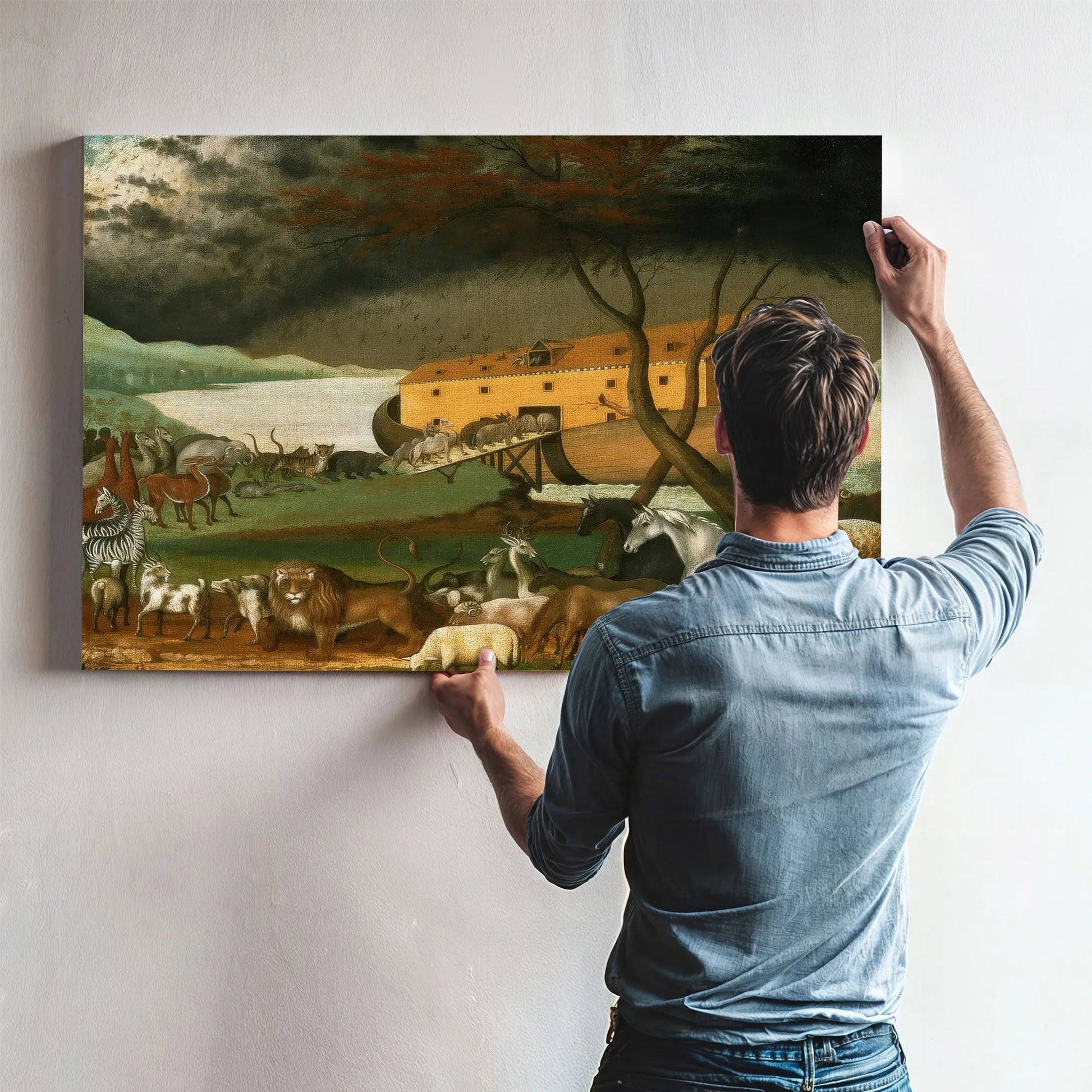 Noah 1039 S Ark 1846 By Edward Hicks Fine Art Print