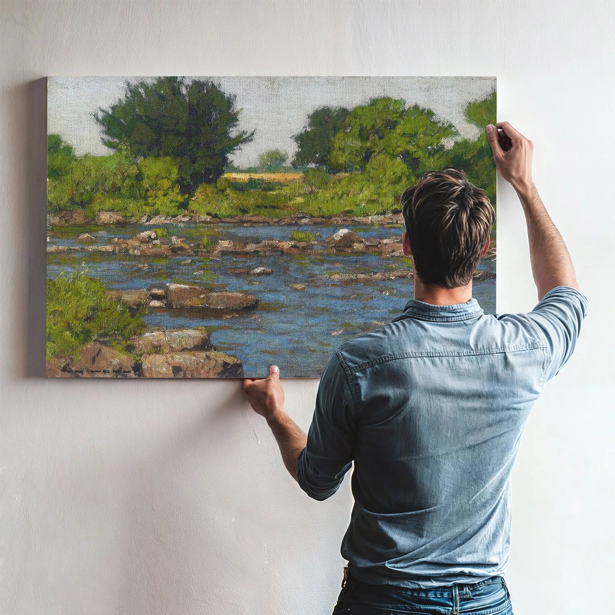 Edge Of A River By William Wendt Fine Art Print