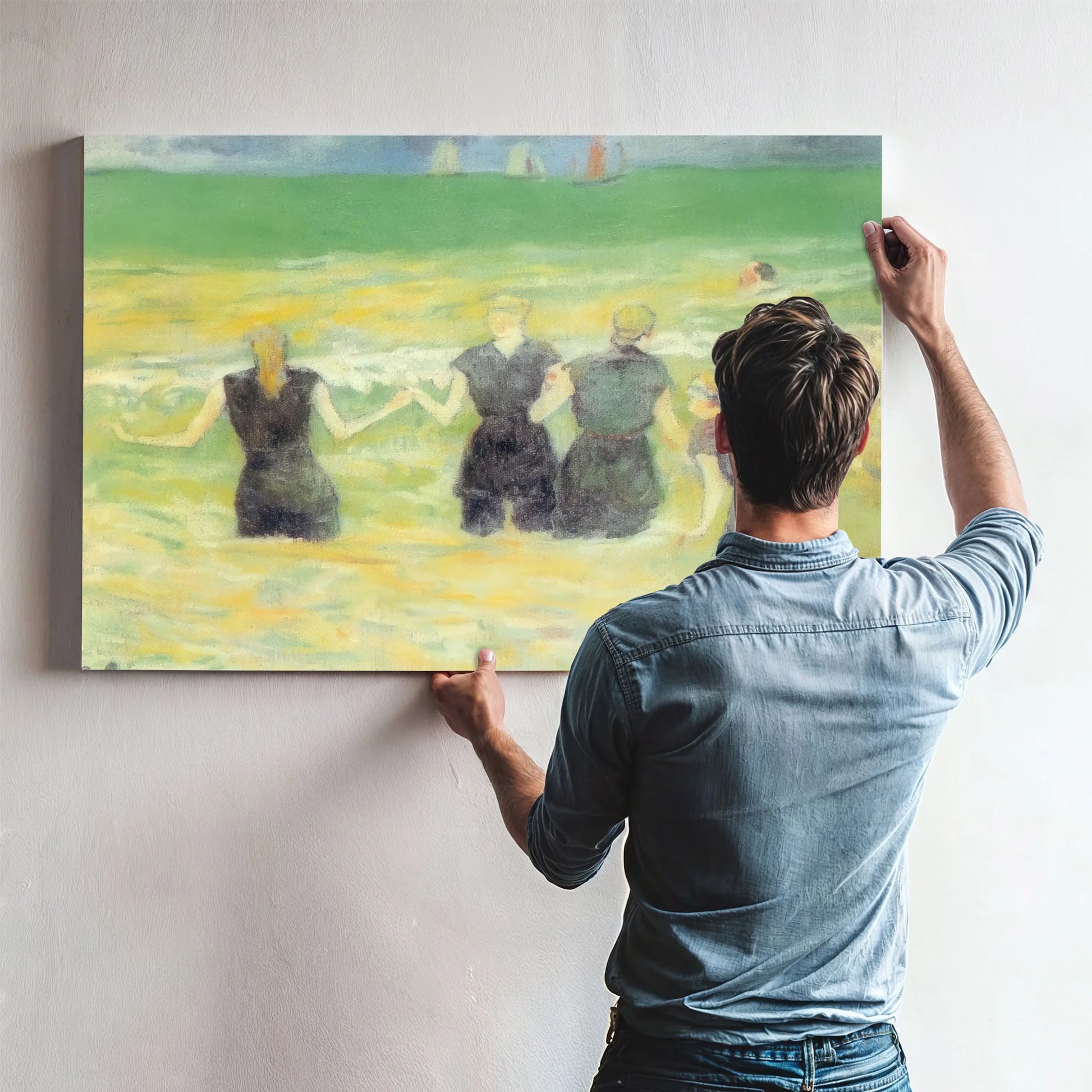 Bathers In Dieppe By Paul Gauguin Fine Art Print
