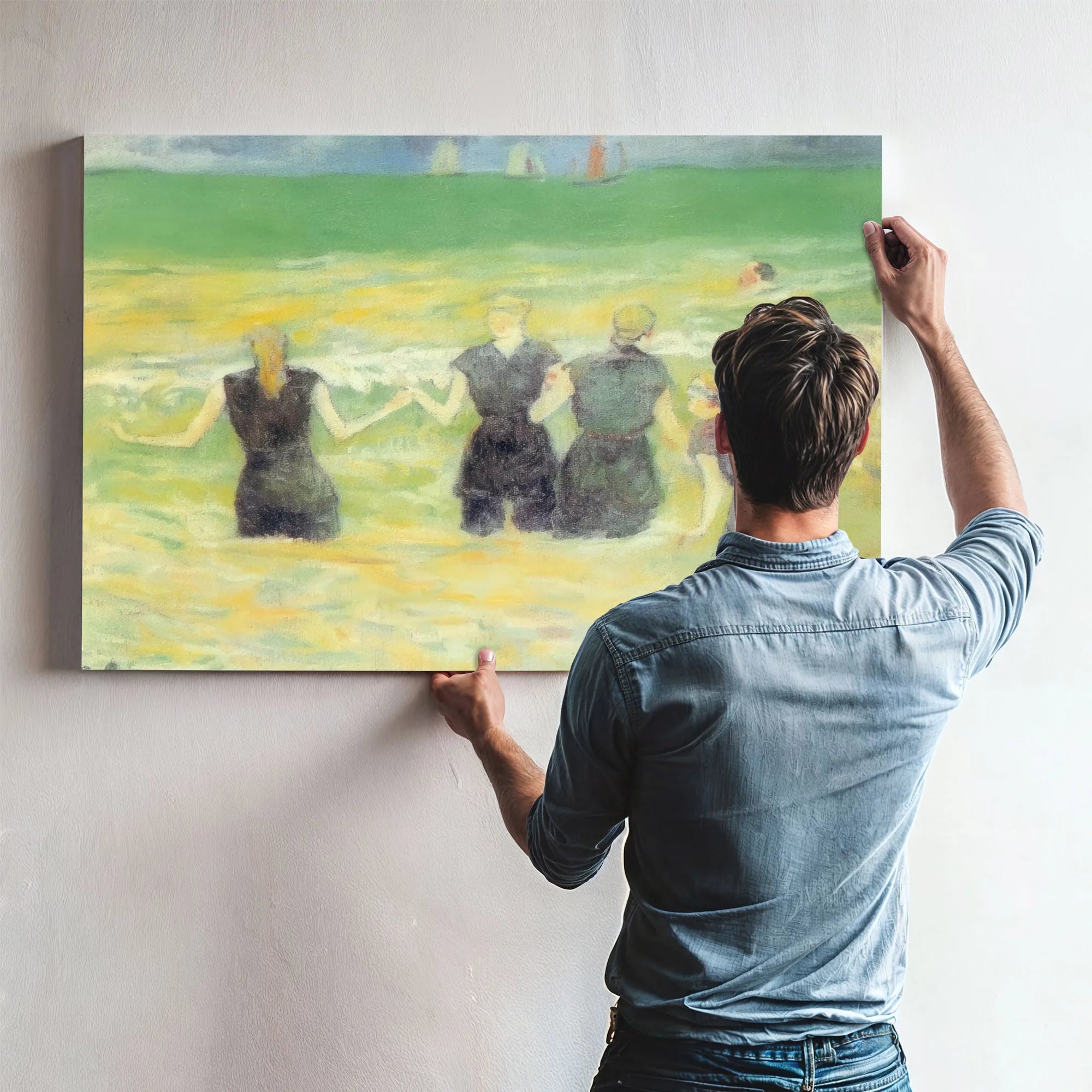Bathers In Dieppe By Paul Gauguin Fine Art Print