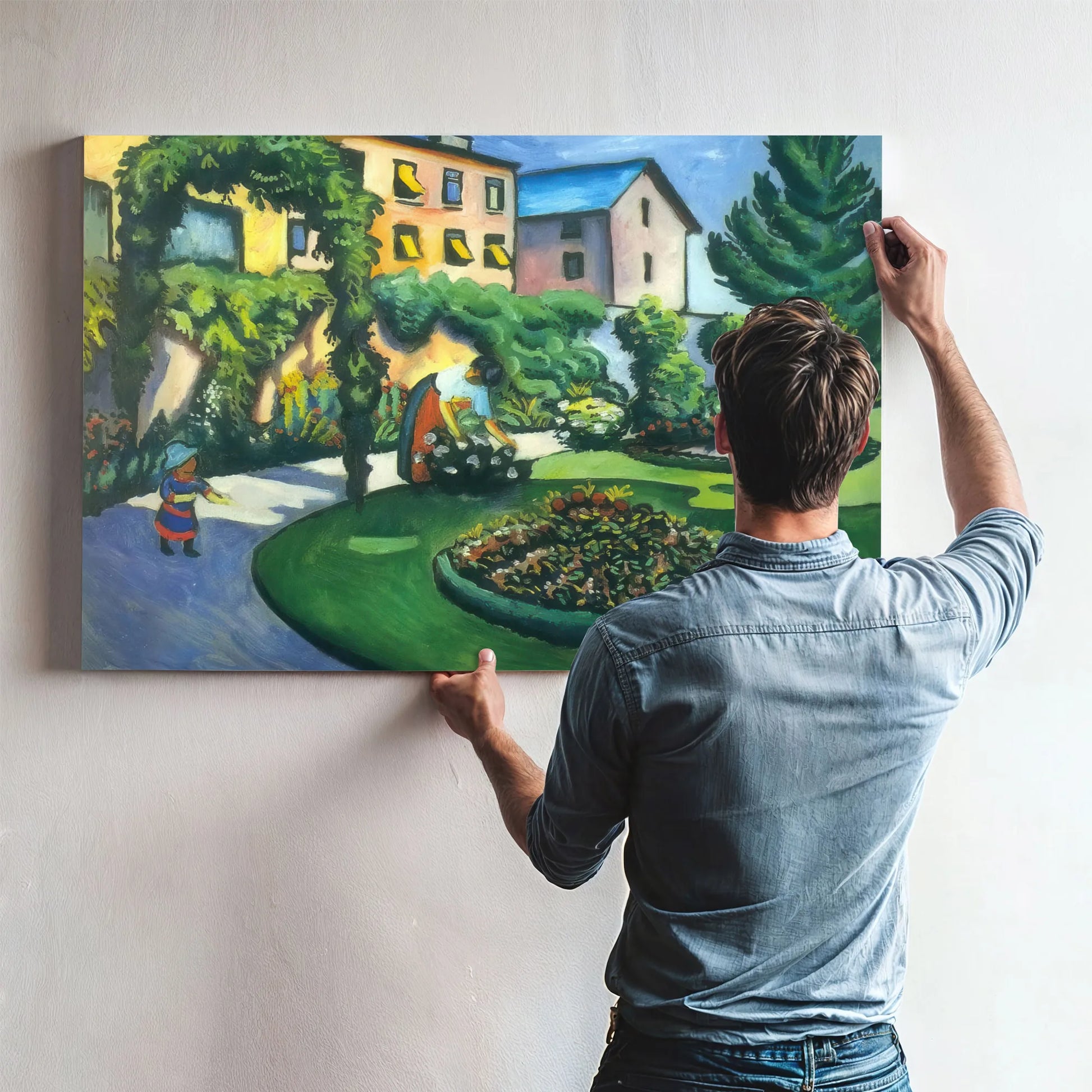 The Mackes Garden In Bonn By August Macke Fine Art Print