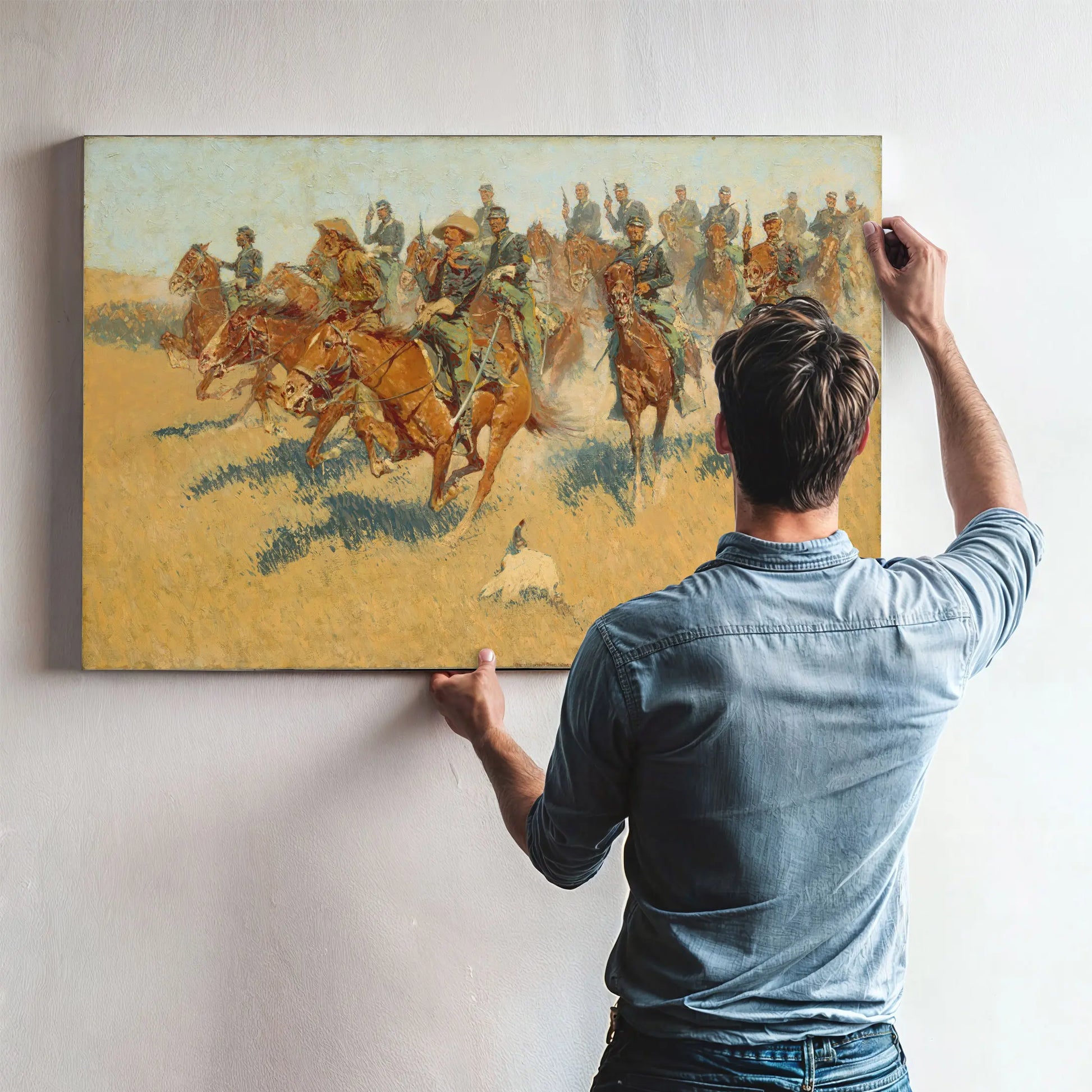 Cavalry Charge On The Southern Plains  by Frederic Remington