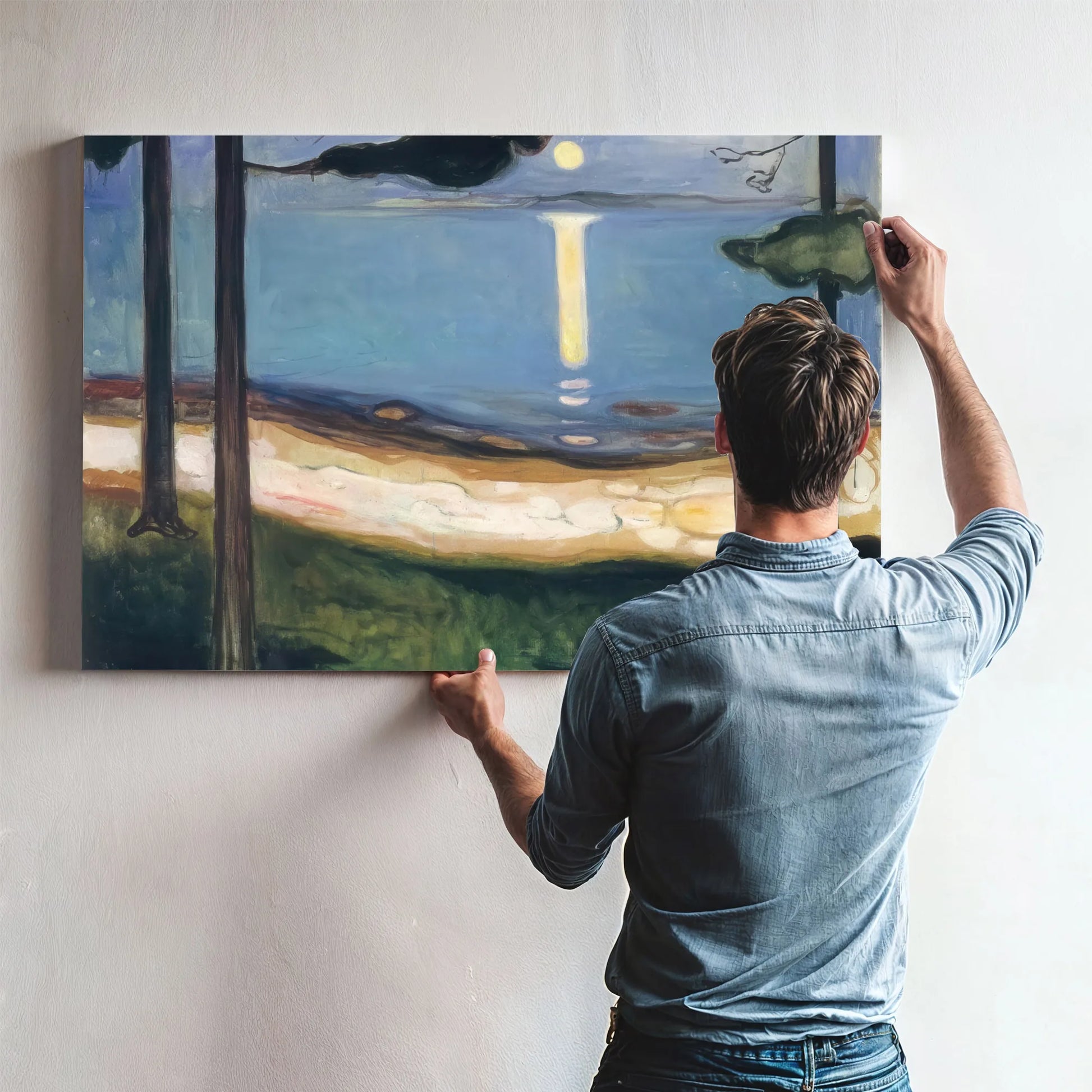 Moonlight 1895 By Edvard Munch Fine Art Print