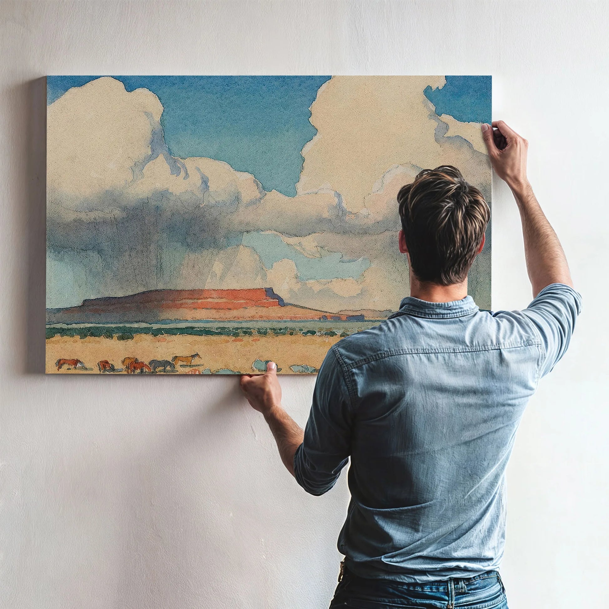 Clouds And Mesa Arizona 1945 By Maynard Dixon Fine Art Print