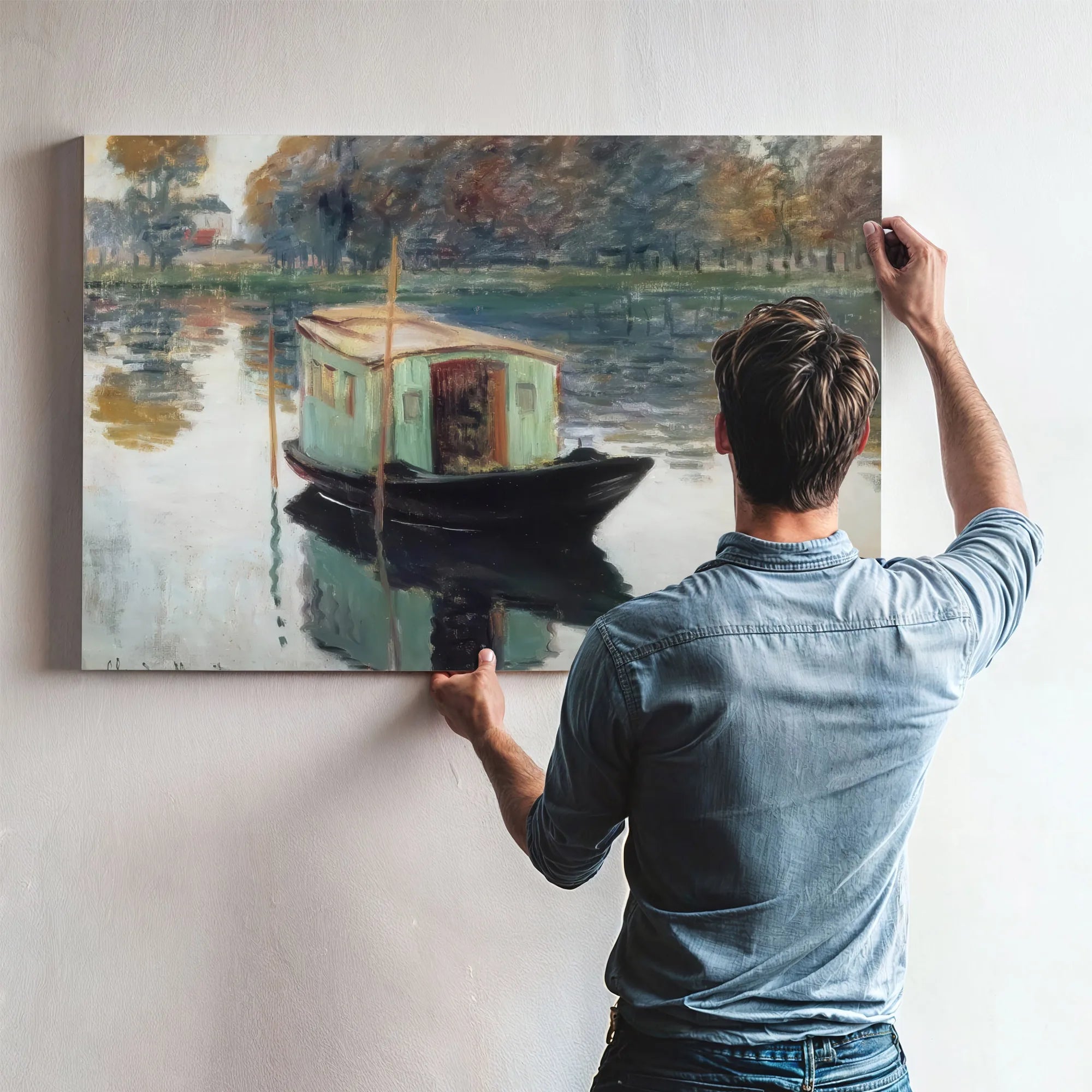 The Studio Boat By Edouard Manet Fine Art Print