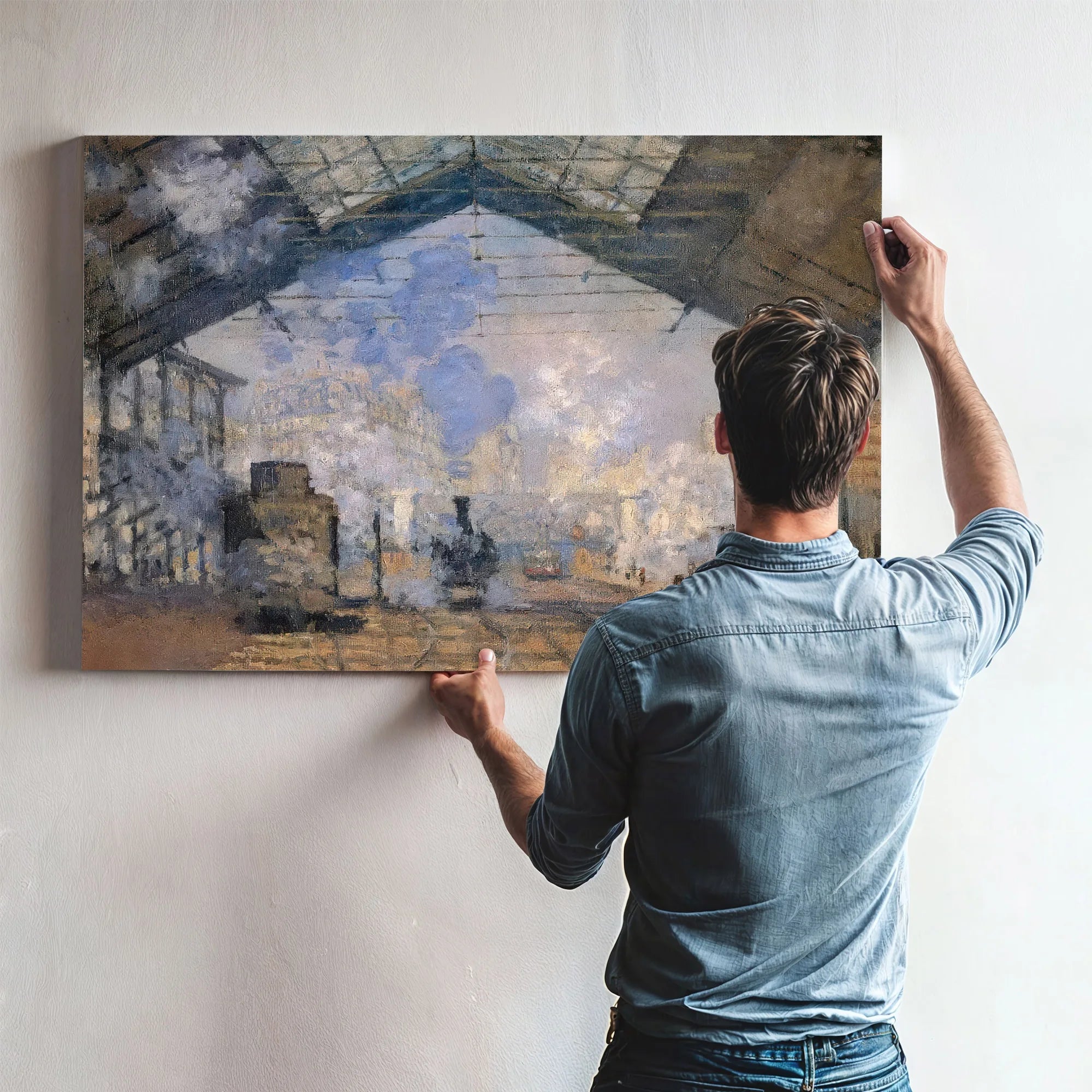 The Saint Lazare Sation By Claude Monet Fine Art Print