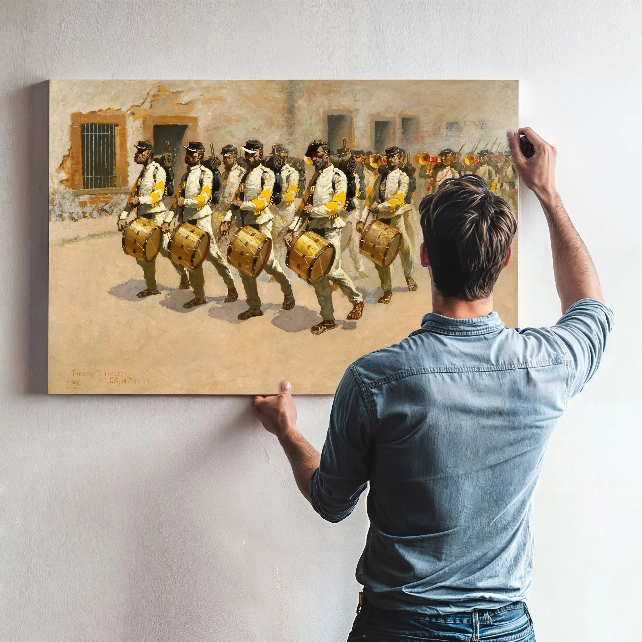 Drum Corps by Frederic Remington