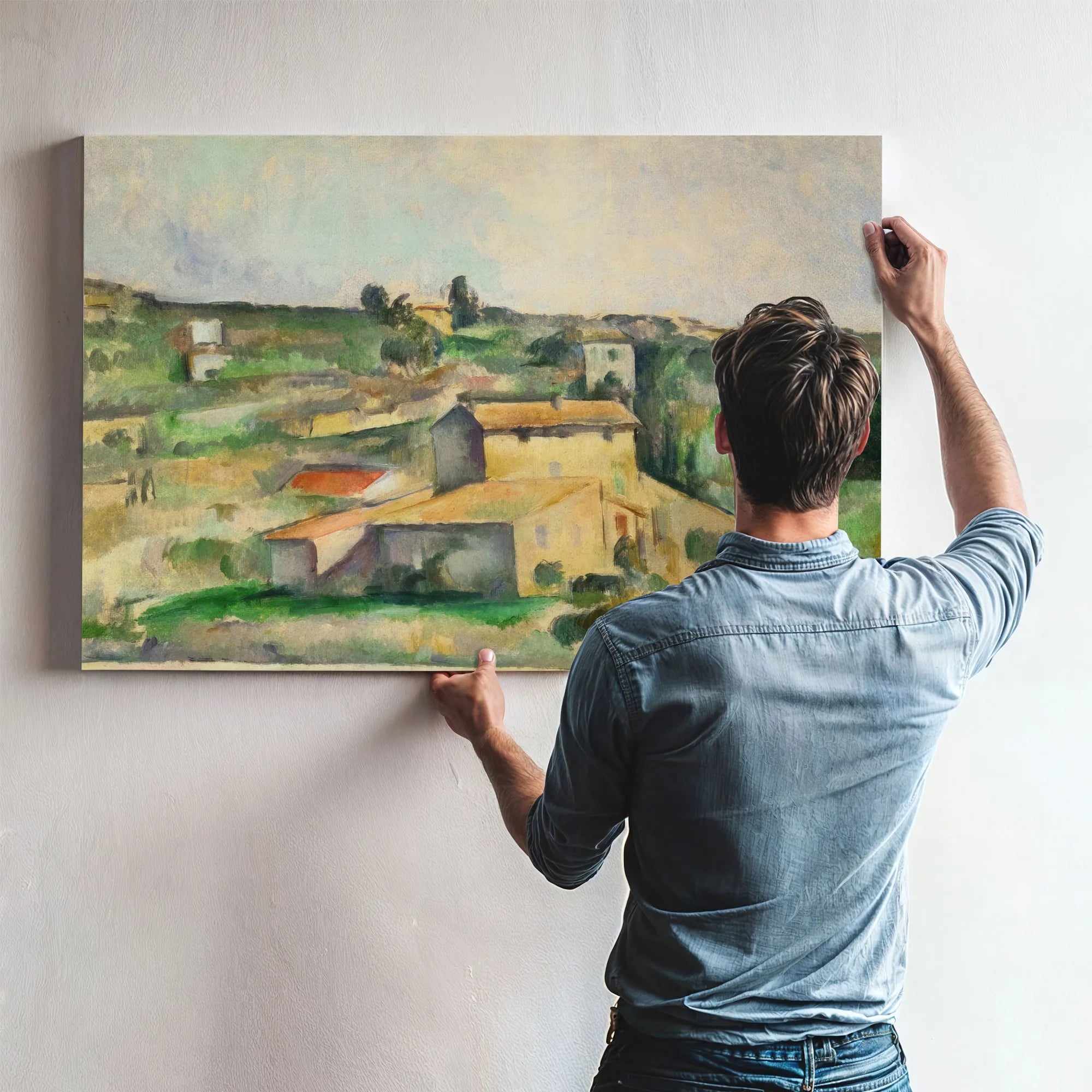 Fields At Bellevue By Paul Cezanne Fine Art Print