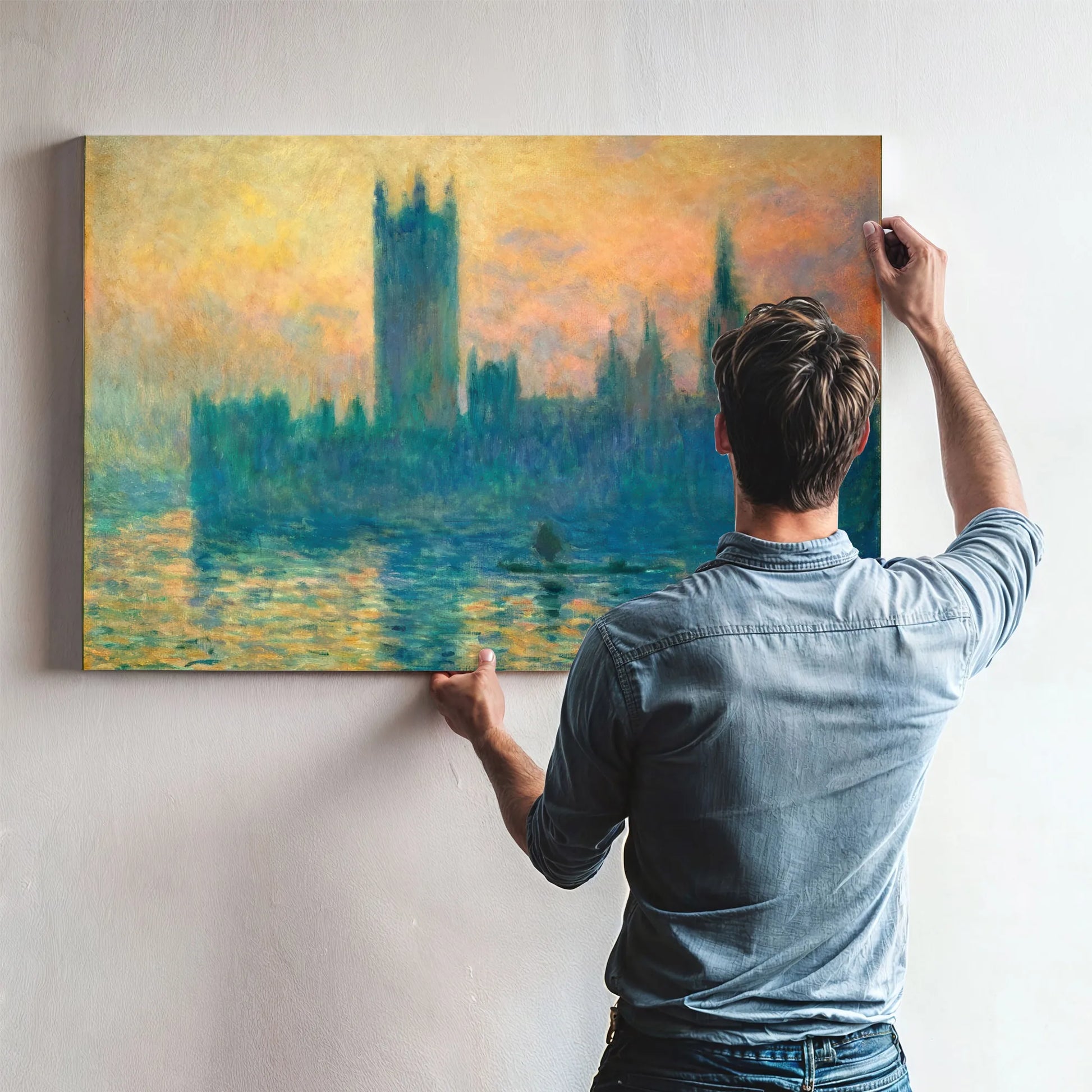 The Houses Of Parliament Sunset By Claude Monet Fine Art Print