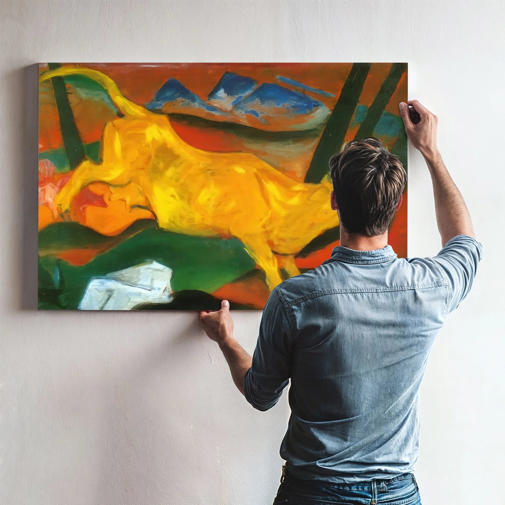 Yellow Cow By Franz Marc Fine Art Print