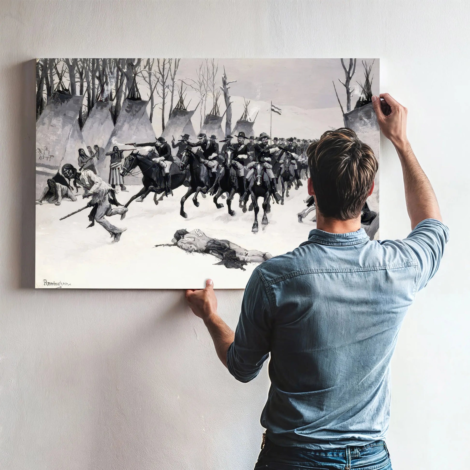 Battle Of Washita by Frederic Remington