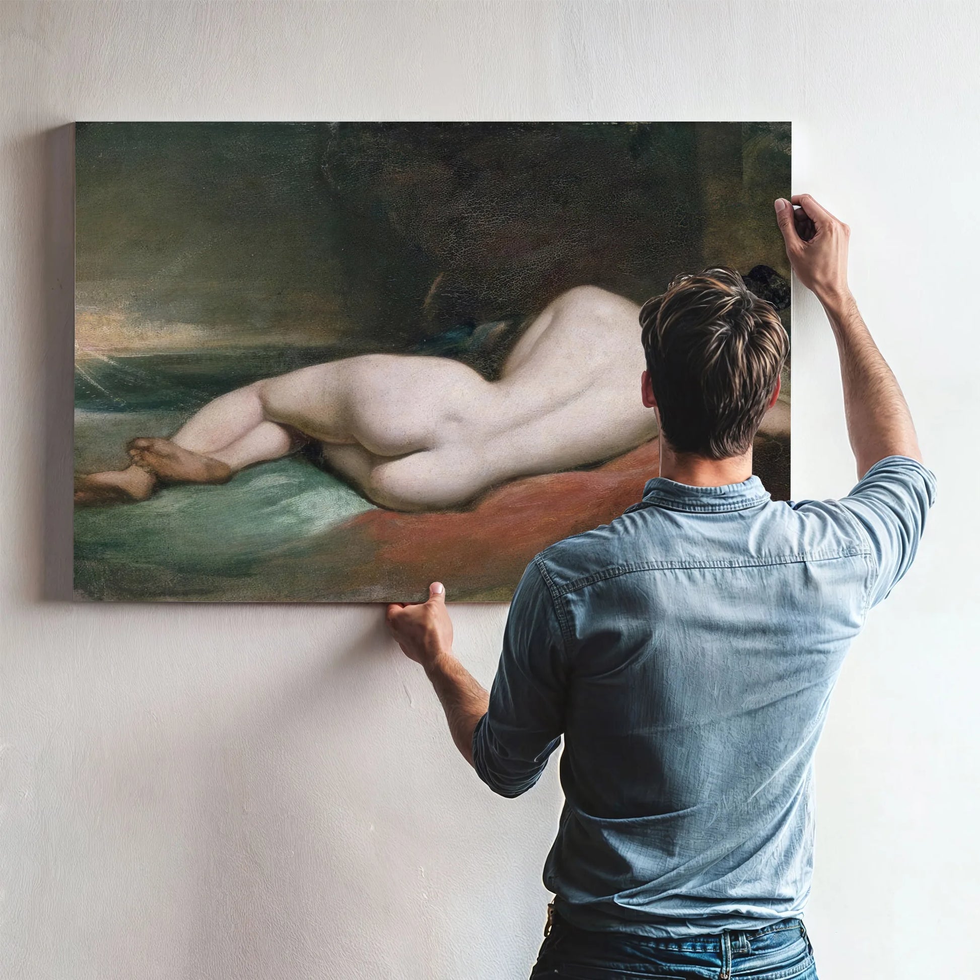 Nude Woman Reclining By William Etty Fine Art Print