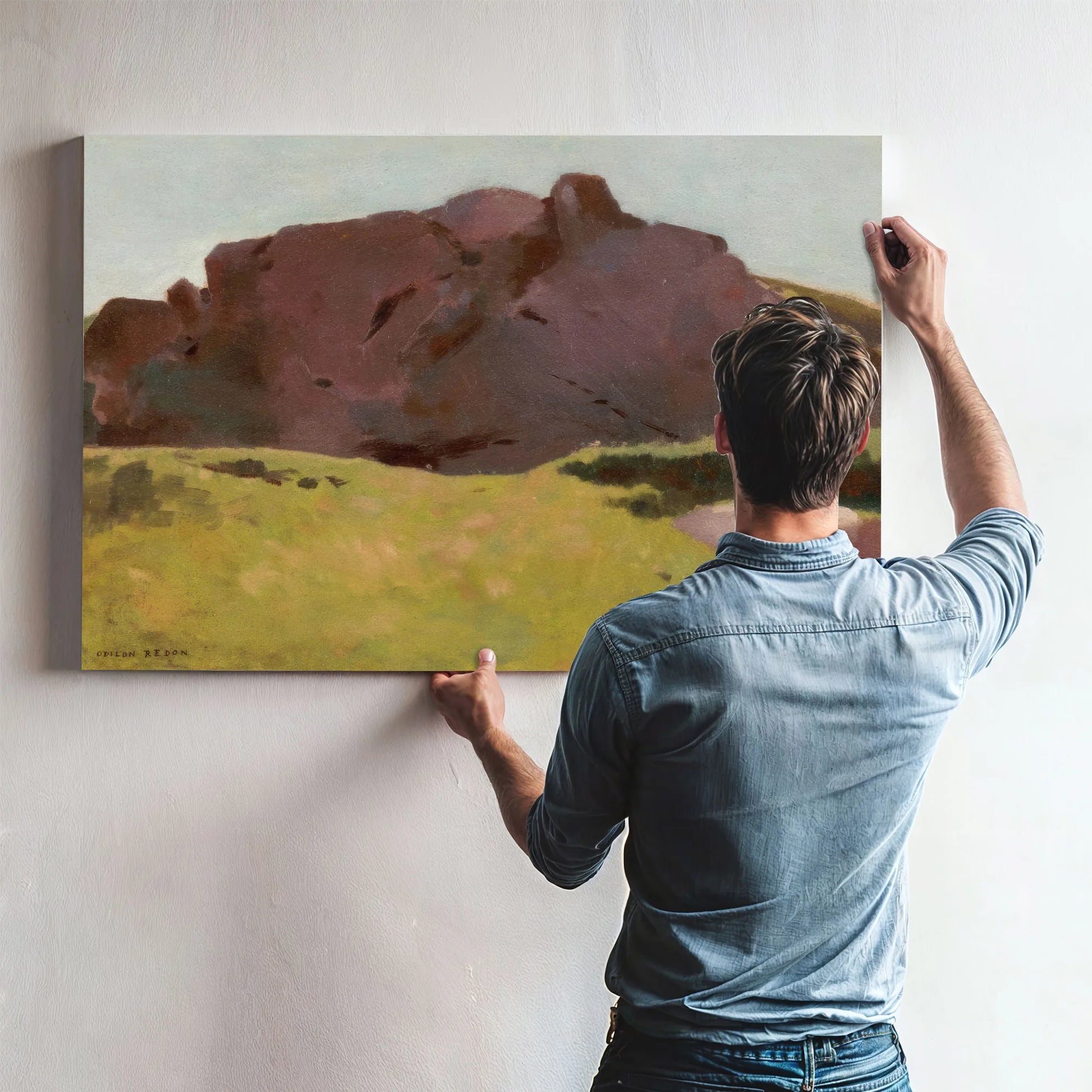 The Rocky Slope By Odilon Redon Fine Art Print