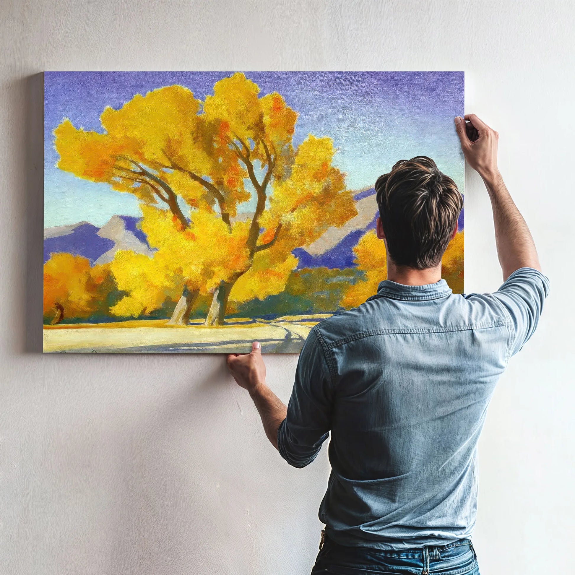 Desert Cottonwoods By Maynard Dixon Fine Art Print