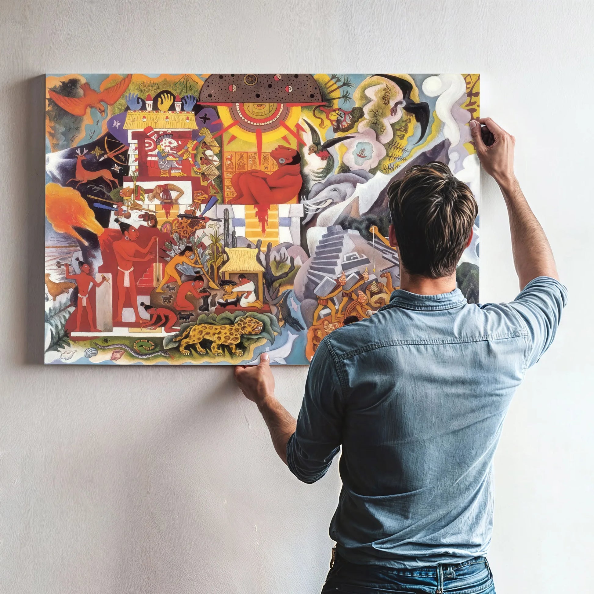 Pre Hispanic America By Diego Rivera Fine Art Print