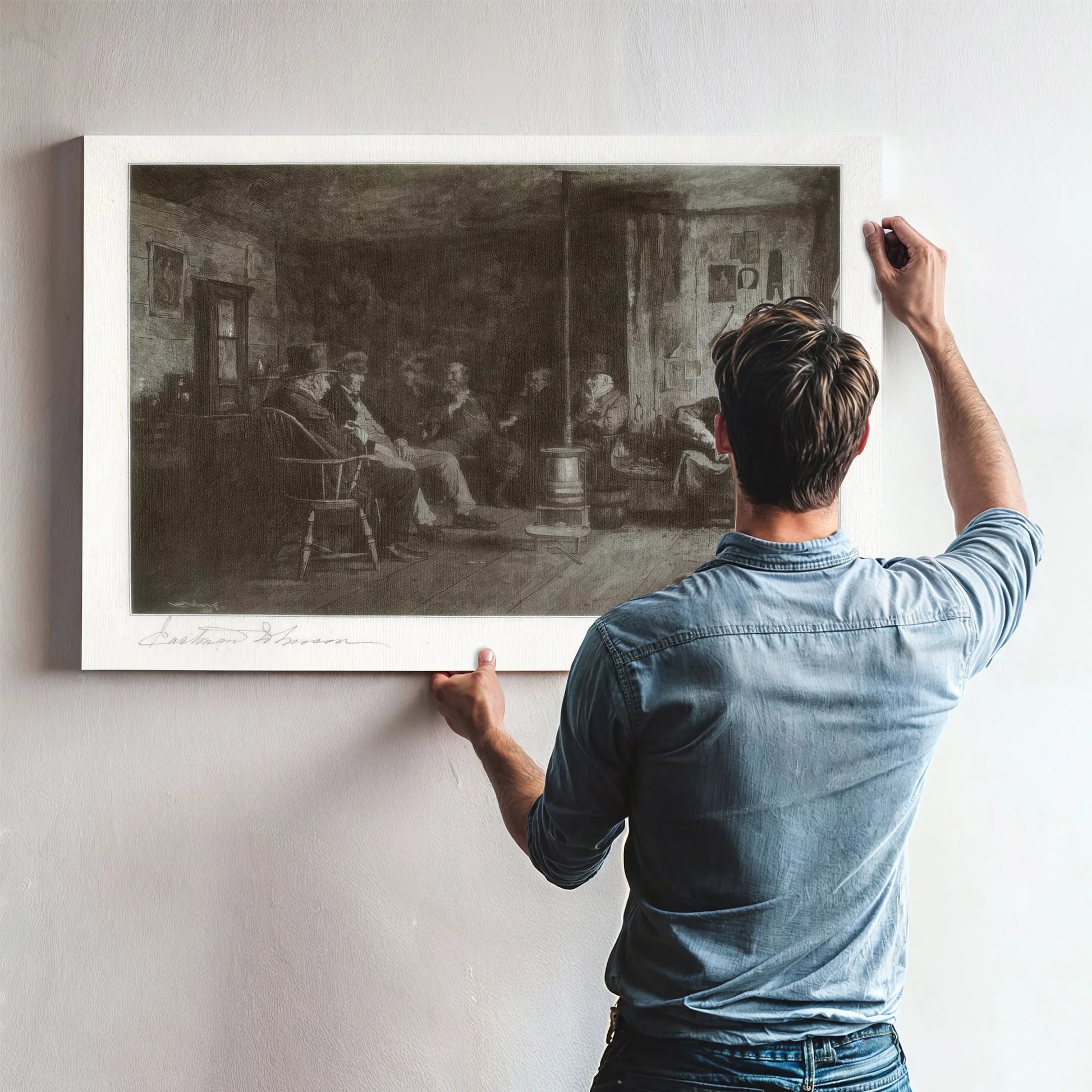 Nantucket School Of Philosophy By Eastman Johnson Fine Art Print