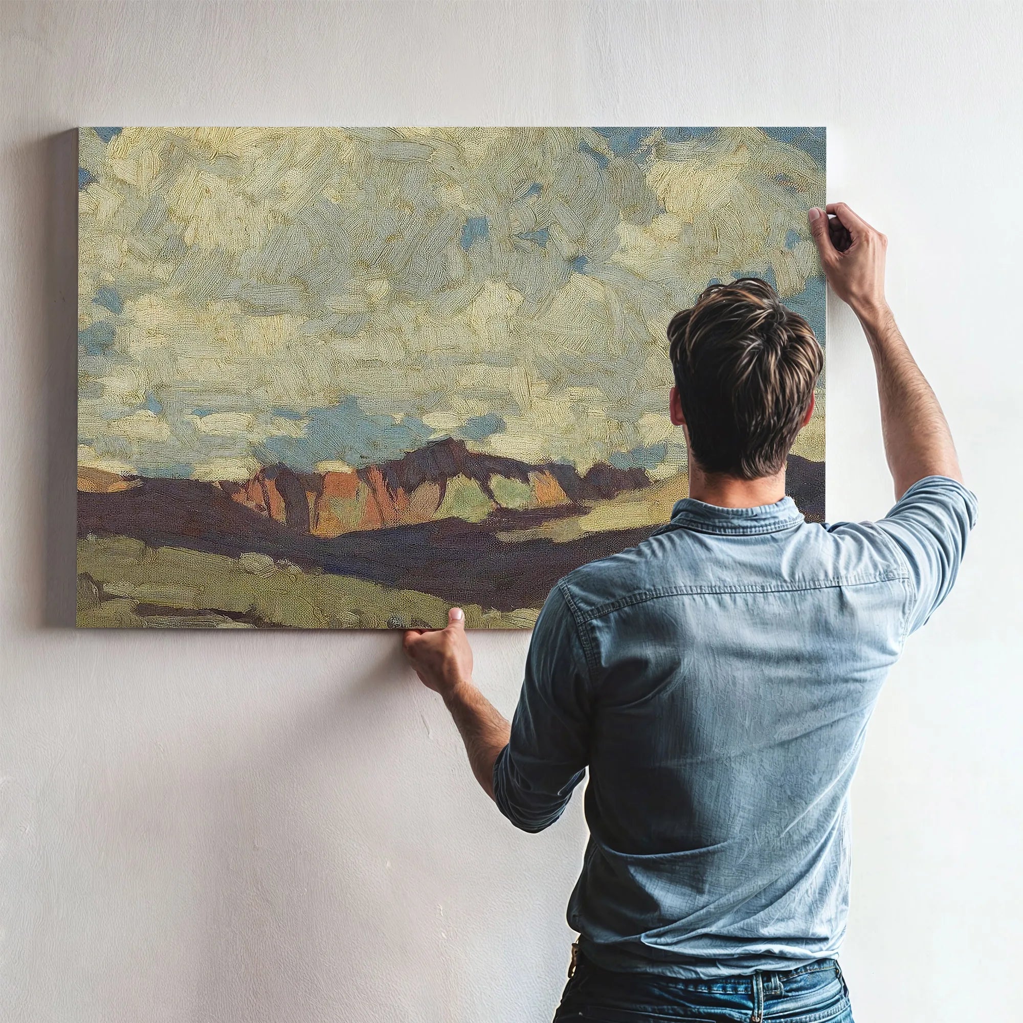 Clouds Above Cliffs By Edgar Payne Fine Art Print