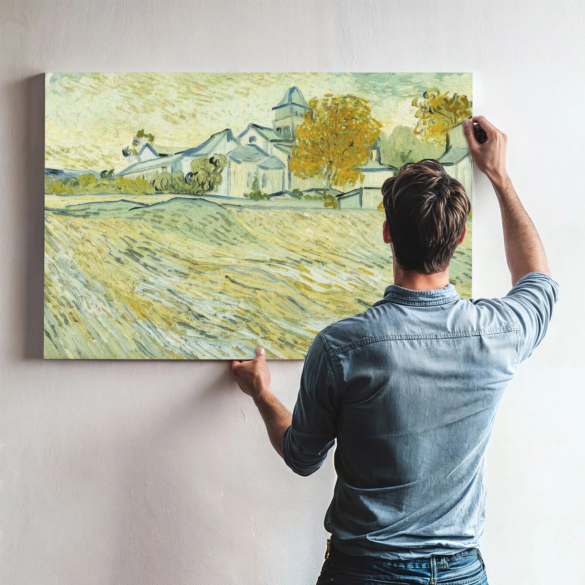 View Of Asylum And Saint Remy Chapel By Vincent Van Gogh Fine Art Print