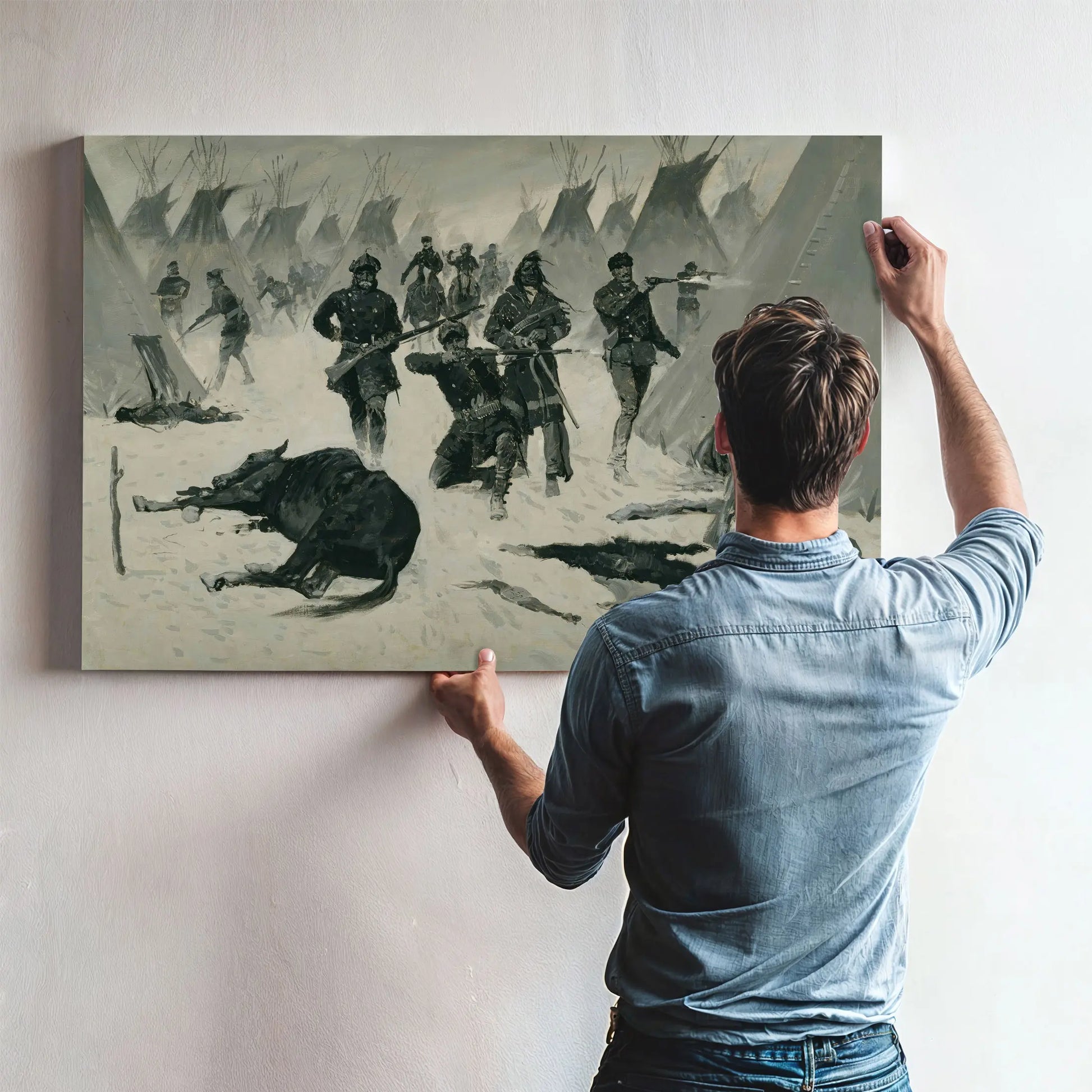 The Defeat Of Crazy Horse  by Frederic Remington