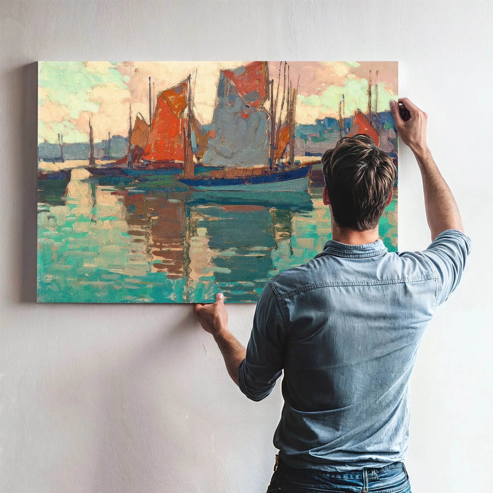 The Harbor, Douarnenez, France By Edgar Payne Fine Art Print