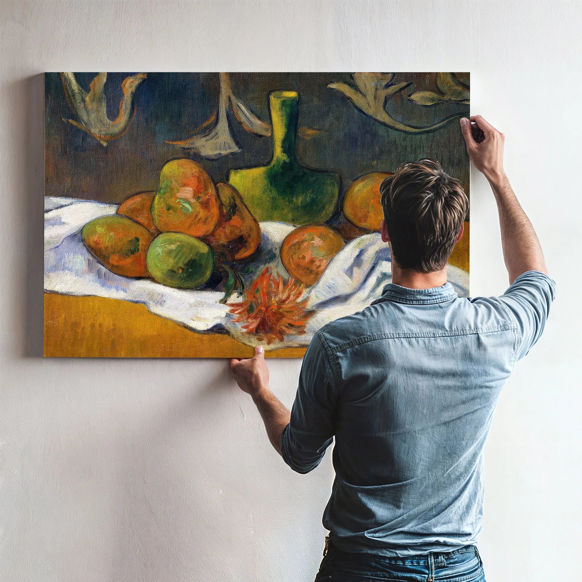 Still Life With Teapot And Fruit 1896 By Paul Gauguin Fine Art Print