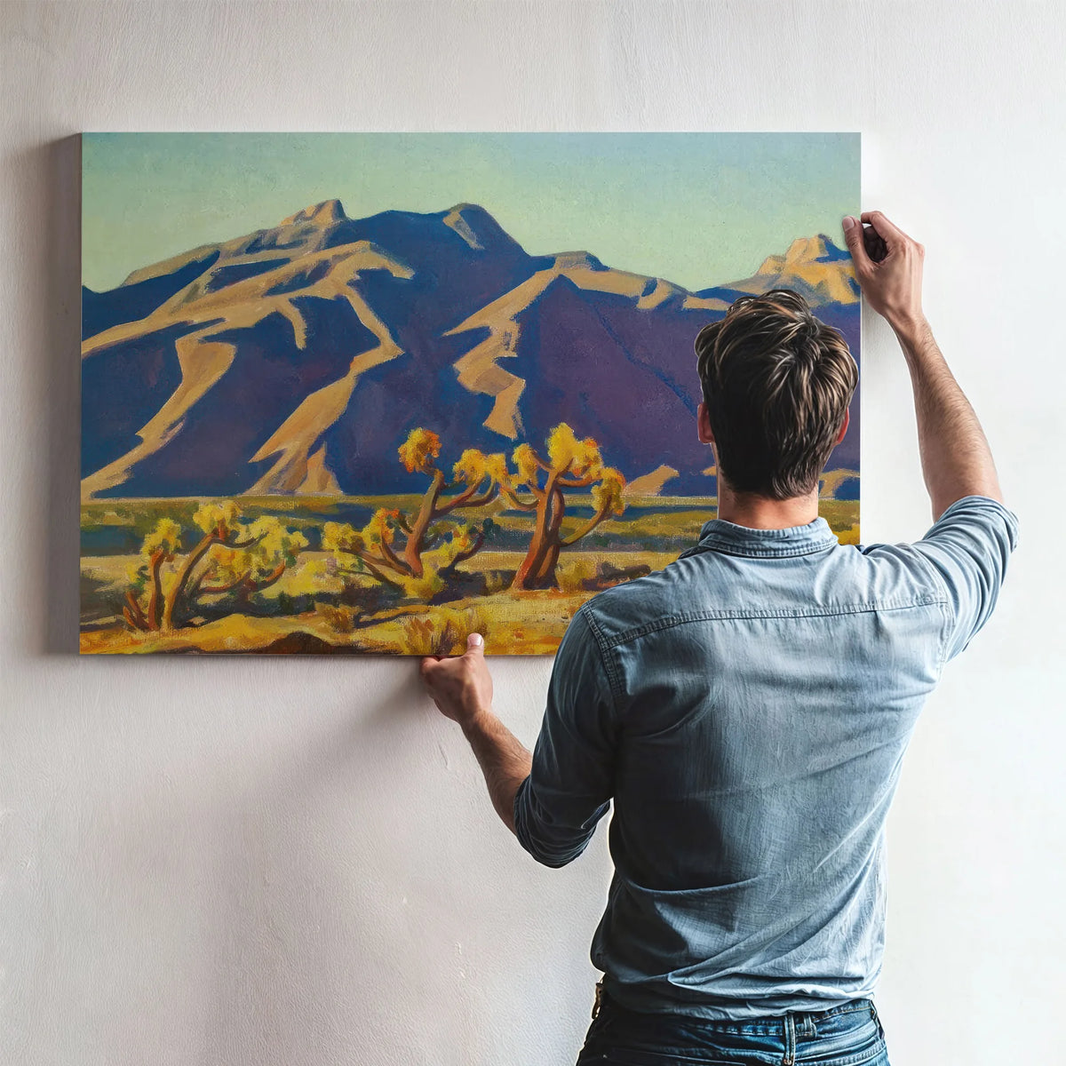 Chollas Against Mountains By Maynard Dixon Fine Art Print