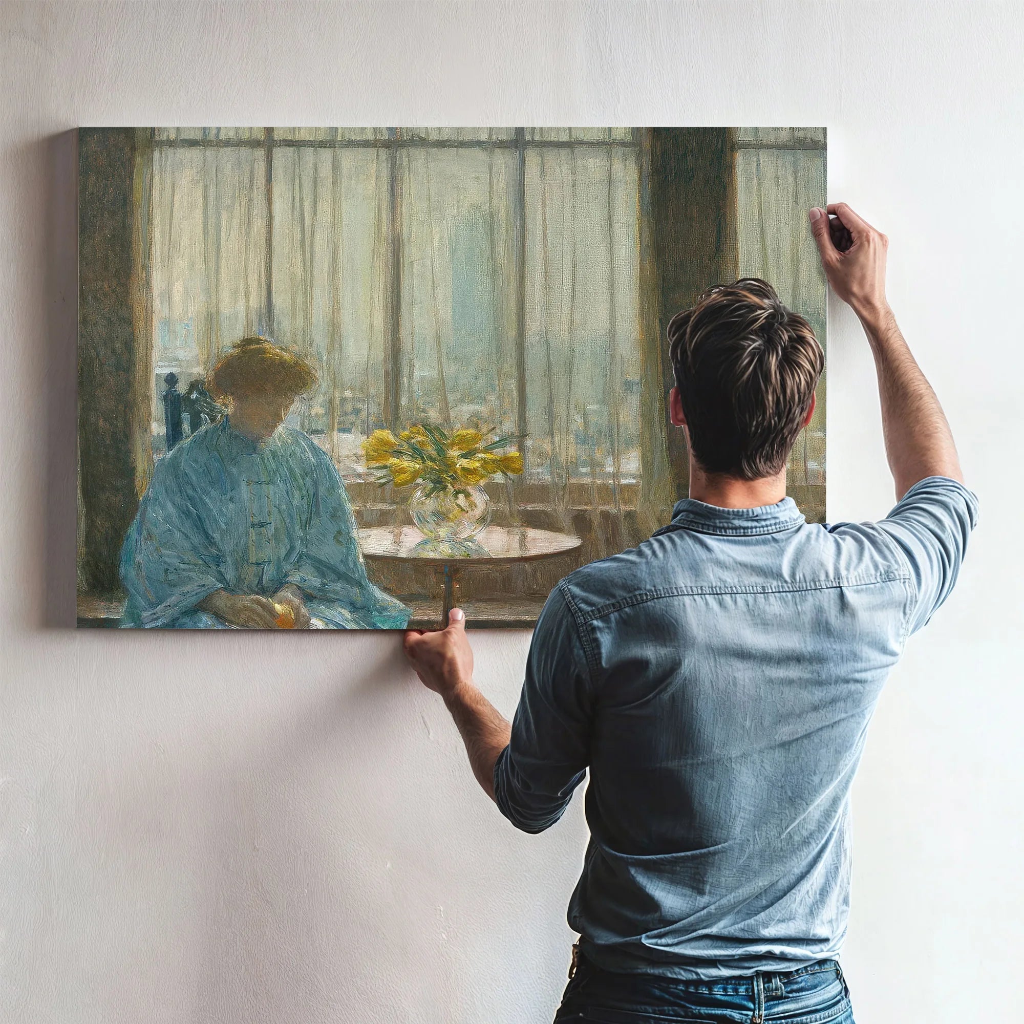 The Breakfast Room Winter Morning By Childe Hassam Fine Art Print