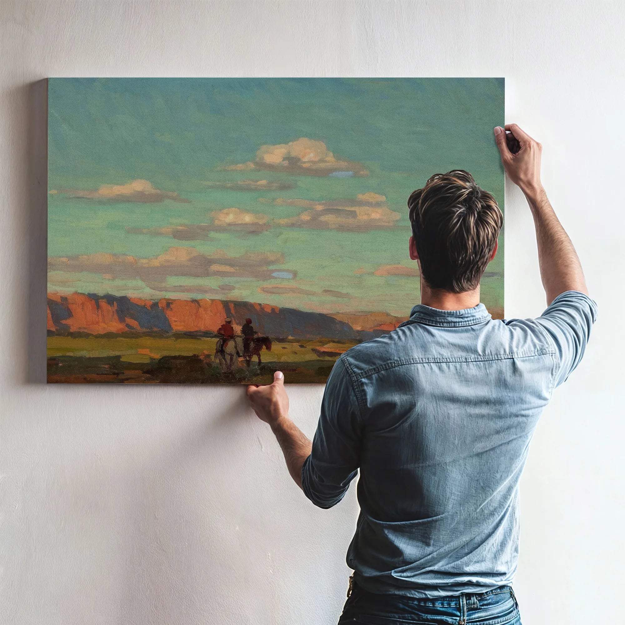 Riders Under Scattered Clouds By Edgar Payne Fine Art Print