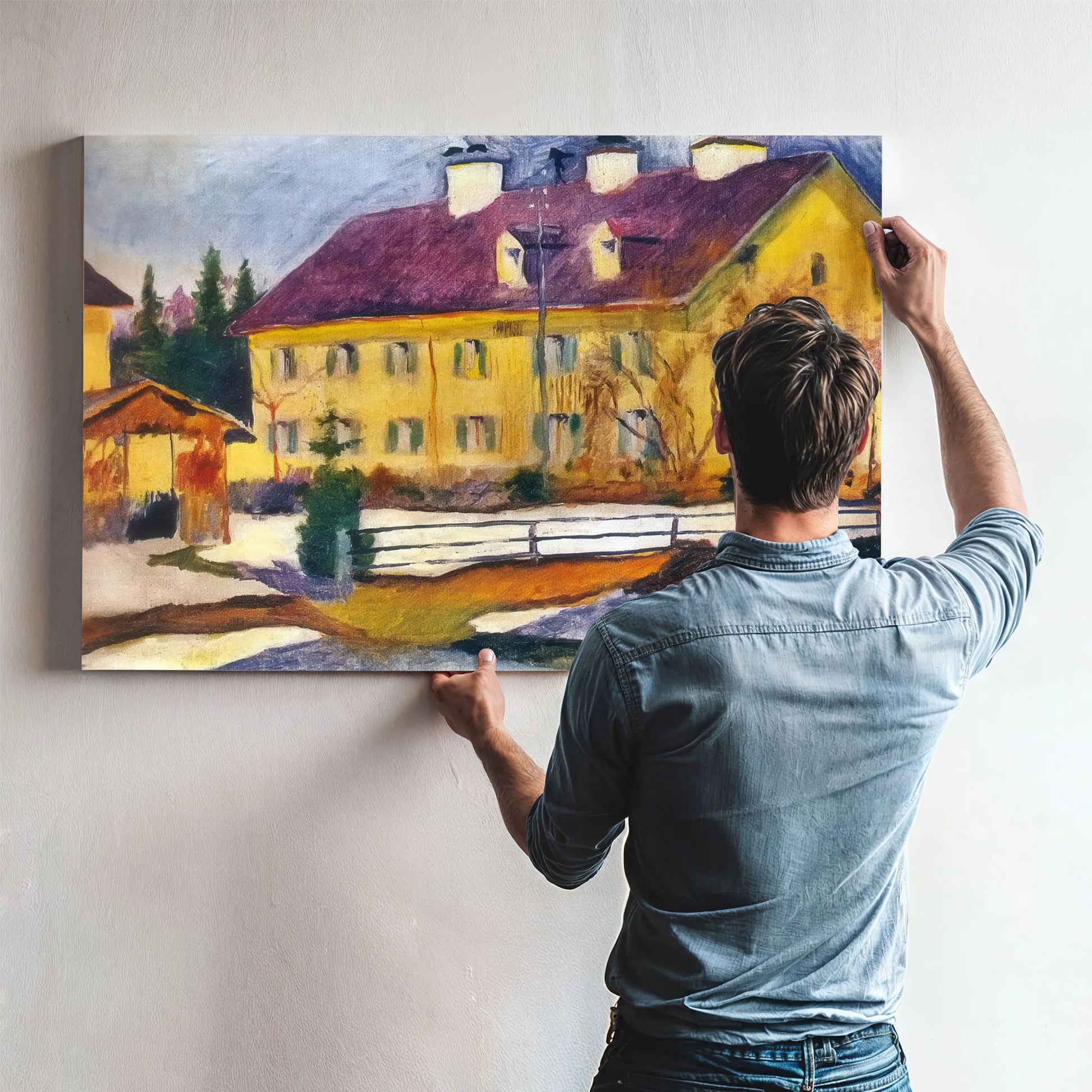 The Hospital In Tegernsee By August Macke Fine Art Print